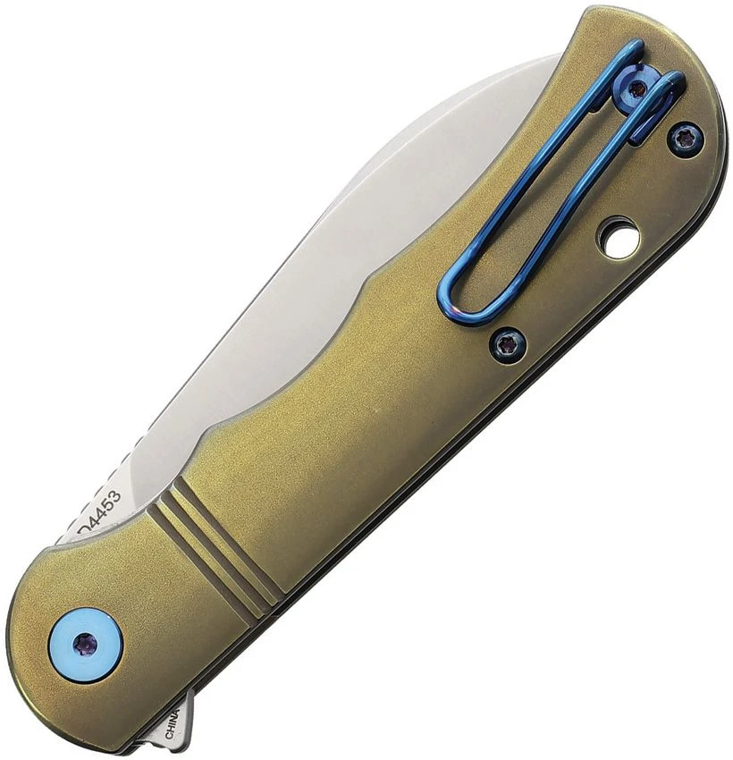 Dreamtech Linerlock 14C28N Bronze Titanium Blue Accents DTK4453LBR View 2
