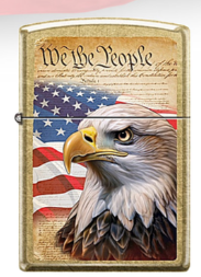 Zippo USA 250th Anniversary Limited Edition We the People Street Brass Lighter View 1