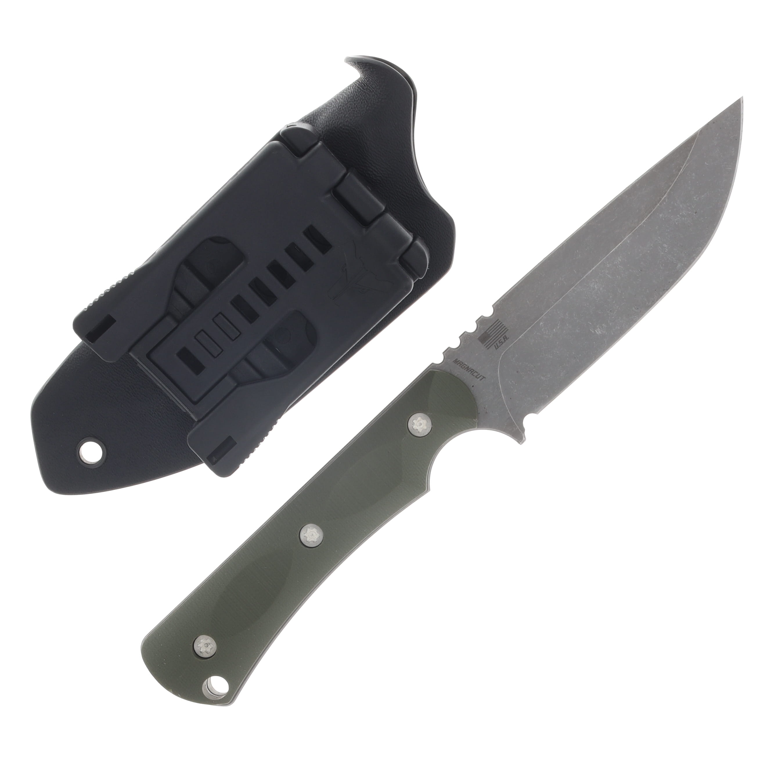 McNees Ridge Runner Fixed Blade Knife Stonewash Magnacut/OD Green G-10 MCFXRRSWAOD View 2