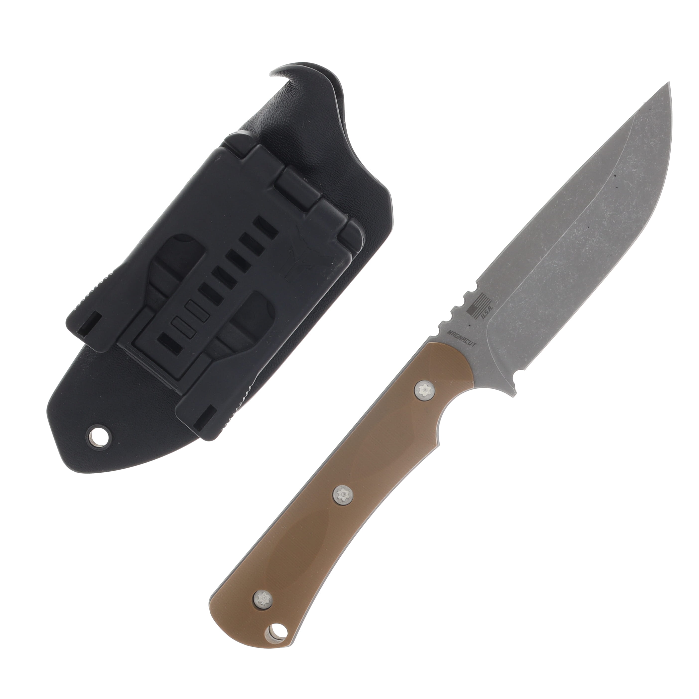 McNees Ridge Runner Fixed Blade Knife Stonewash Magnacut/Coyote G-10 MCFXRRSWACY View 2