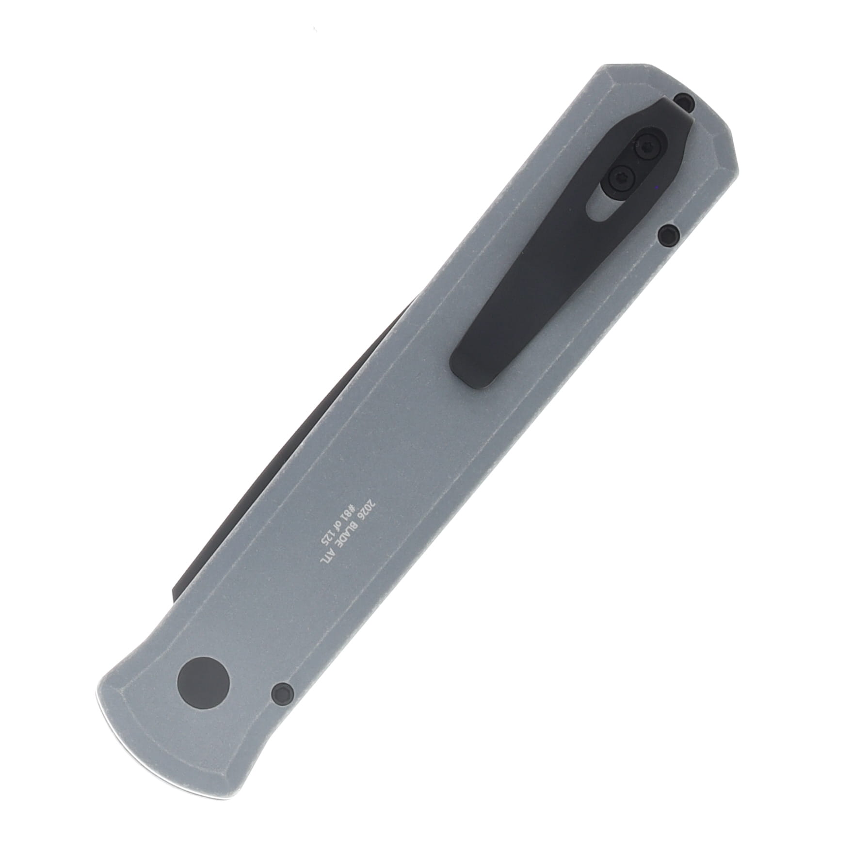 ProTech Godfather 1 Automatic Knife Black DLC 154CM/Battleworn Grey Aluminum BSA26.GODFATHER.1 View 4