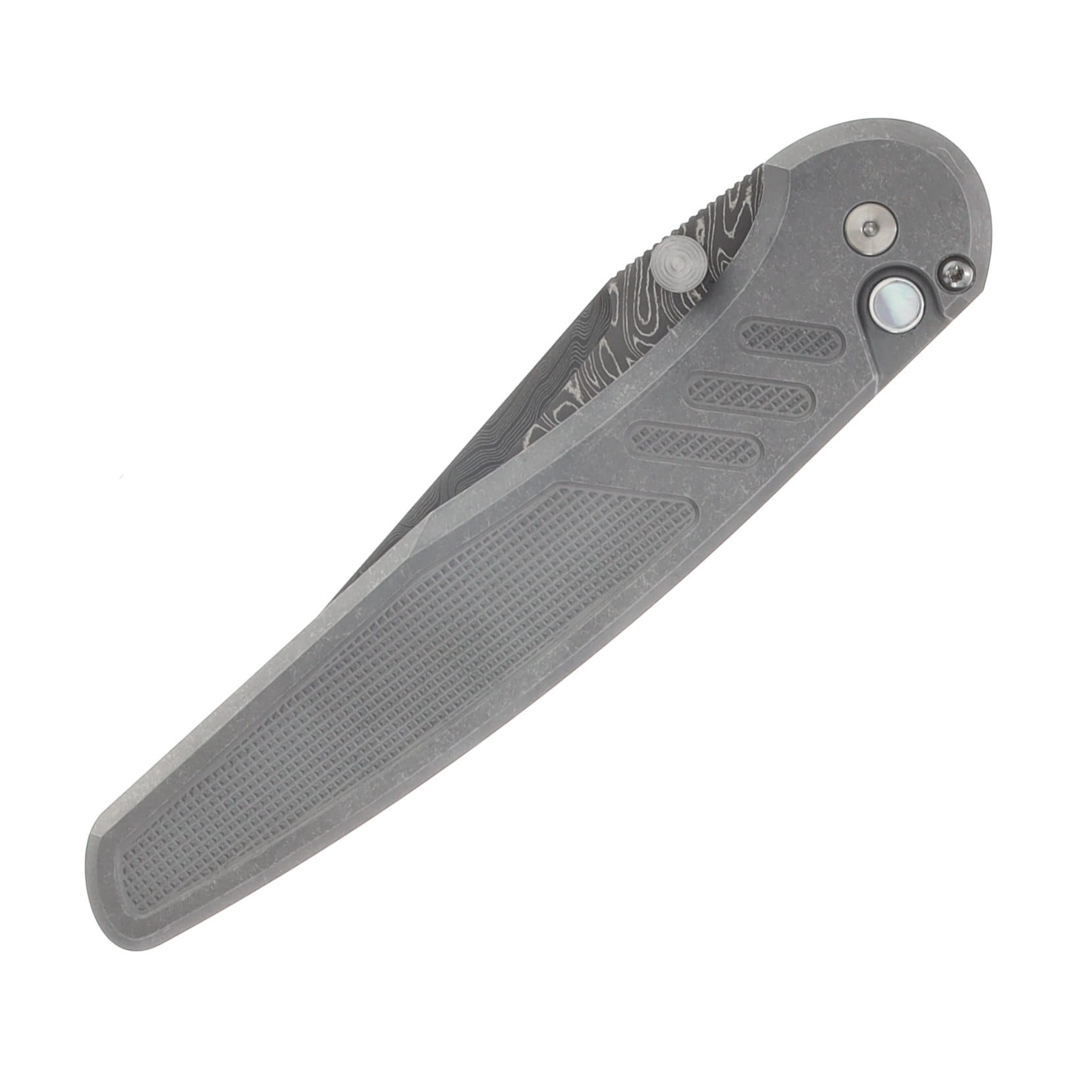 ProTech Auto Avalon Custom 004 Chad Nichols Boomerang Damascus/Knurled 17-4 Heat Treated Steel 2026AVALONCUST5 View 5