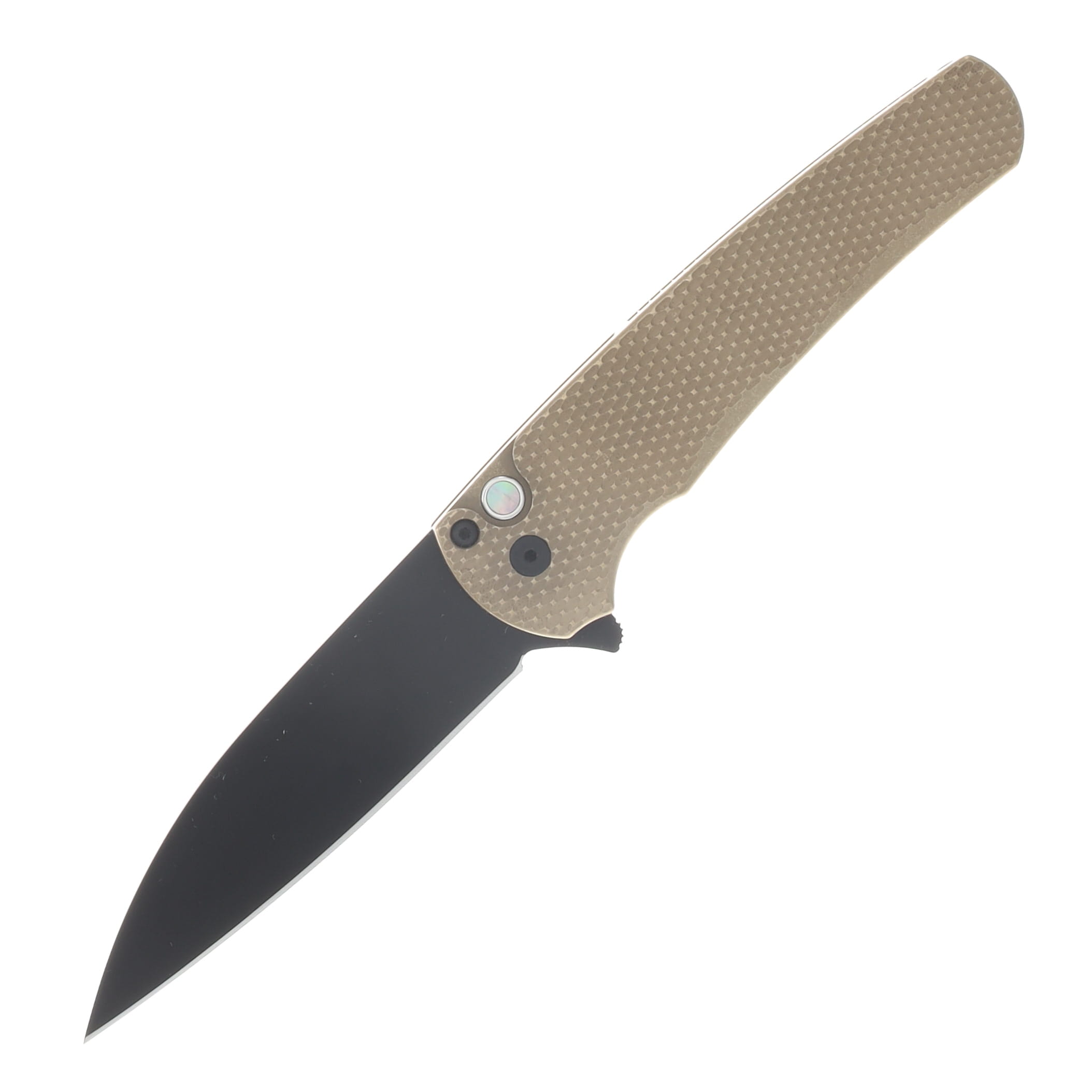 ProTech Malibu Automatic Knife Black DLC Magnacut Wharncliffe/Textured Bronze Aluminum PT5316 View 1