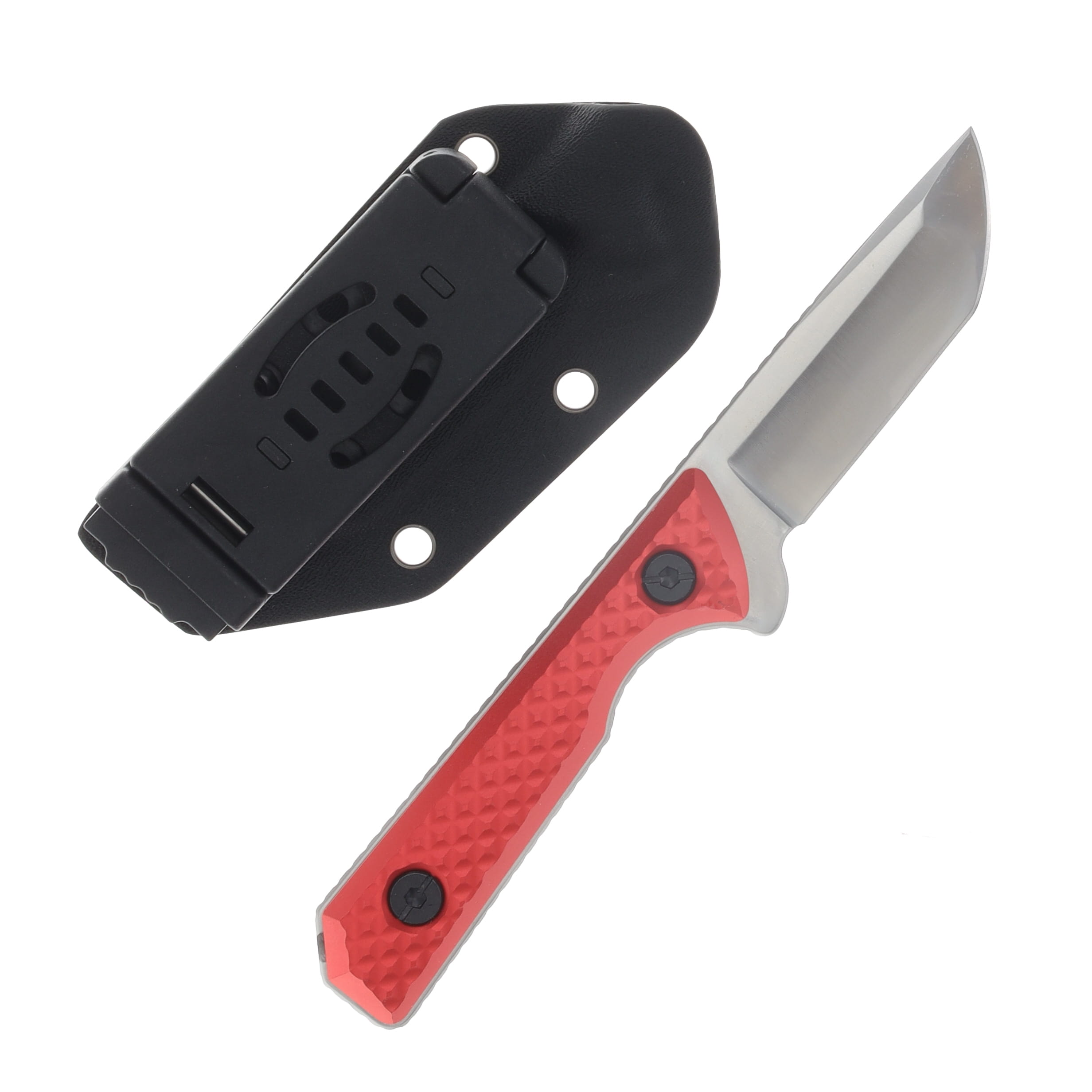 Voyage Bladeworks Outland Fixed Blade Red Anodized Aluminum - Satin D2 Blade VBOUTLANDRED View 2