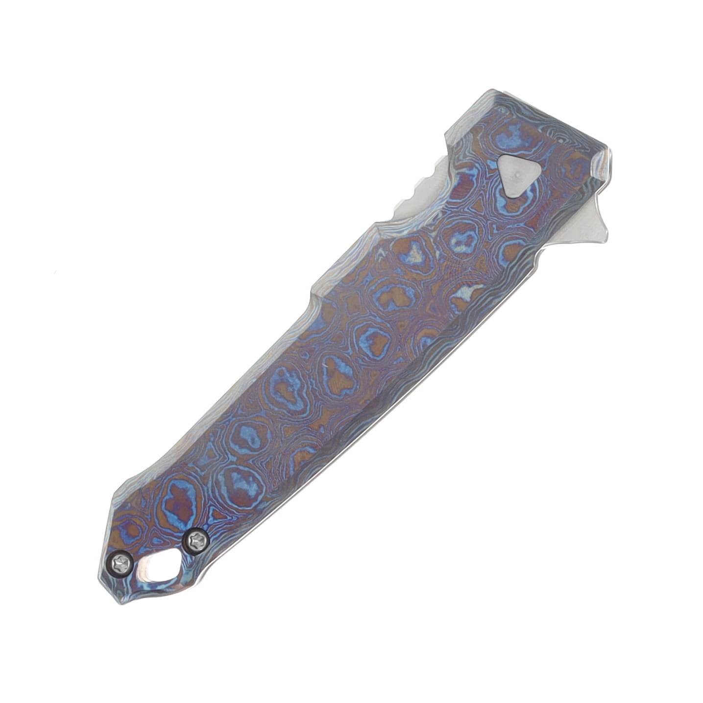 Angryman Littlefinger Framelock Folding Knife Purple Timascus Handle Magnacut Bld ANGLTLFNGPRPTIMAS View 5