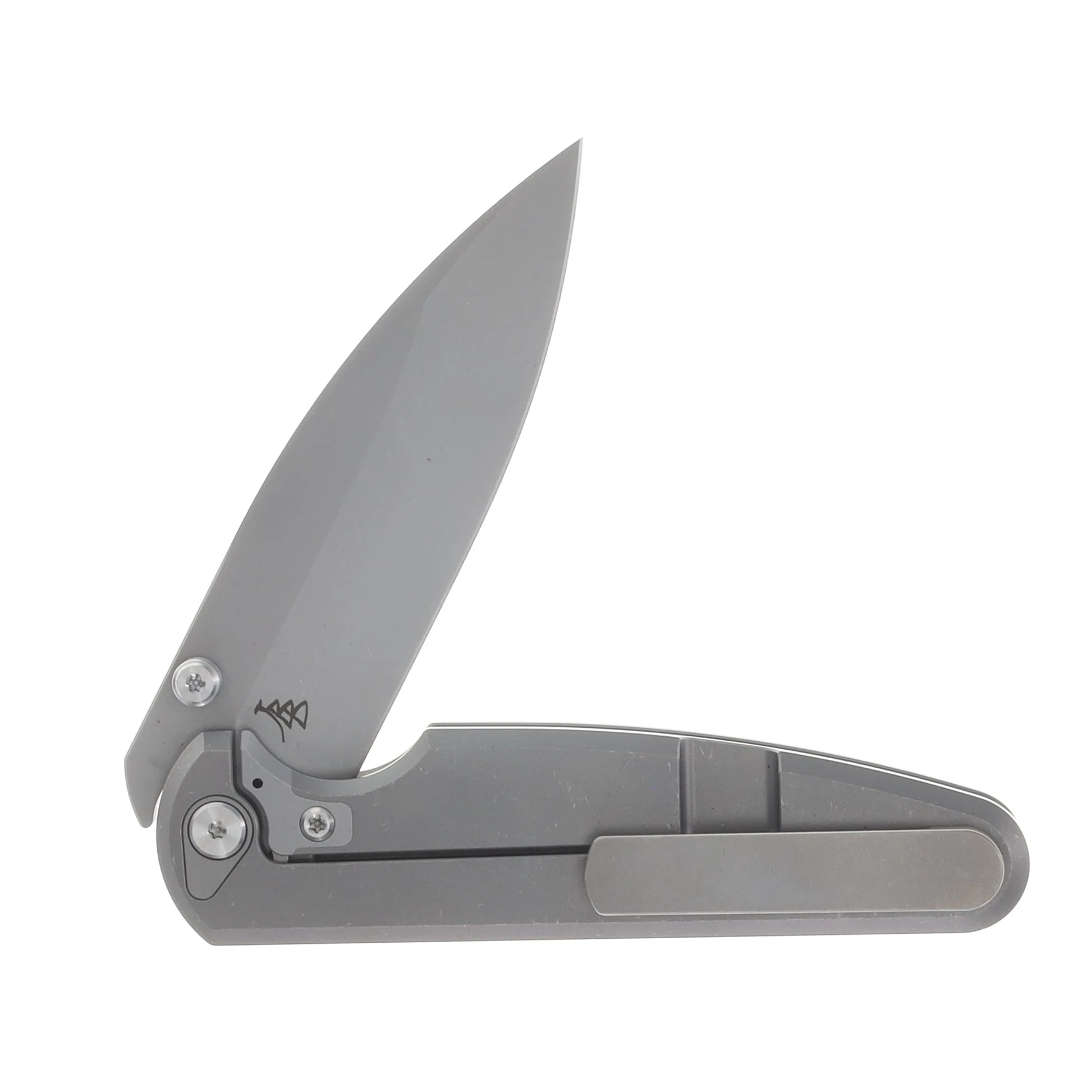 Chaves Red Label Integral Brad Blount Phase 229 Folder Stonewash TI SW Drop Point BB-15A1-1B1A-1A0-KMC! View 4