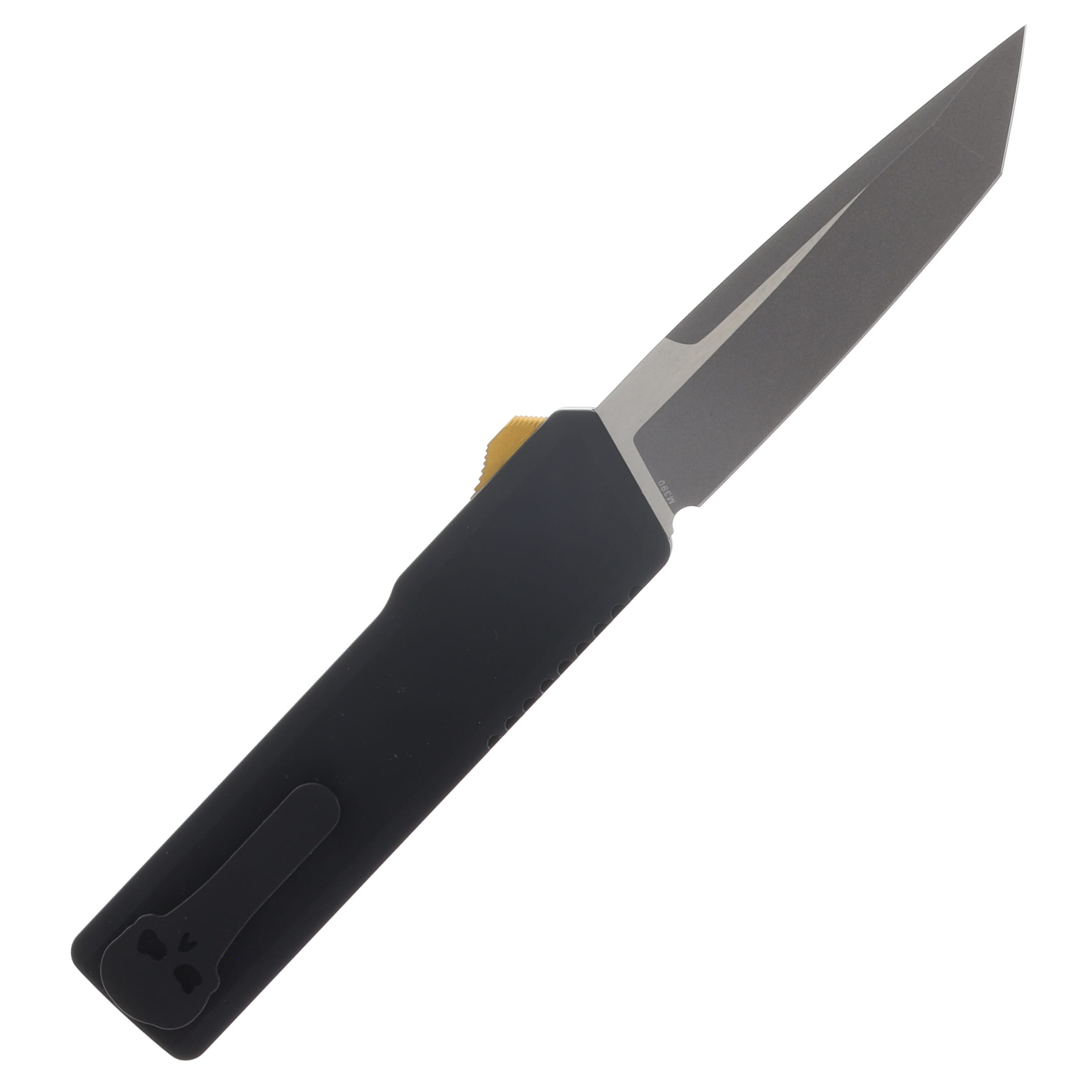 Chaves Knives Dissident OTF Auto Blk Blasted AL Handle W/Scrooge MCDuck CF Inlay CKDISSSCMCD View 2