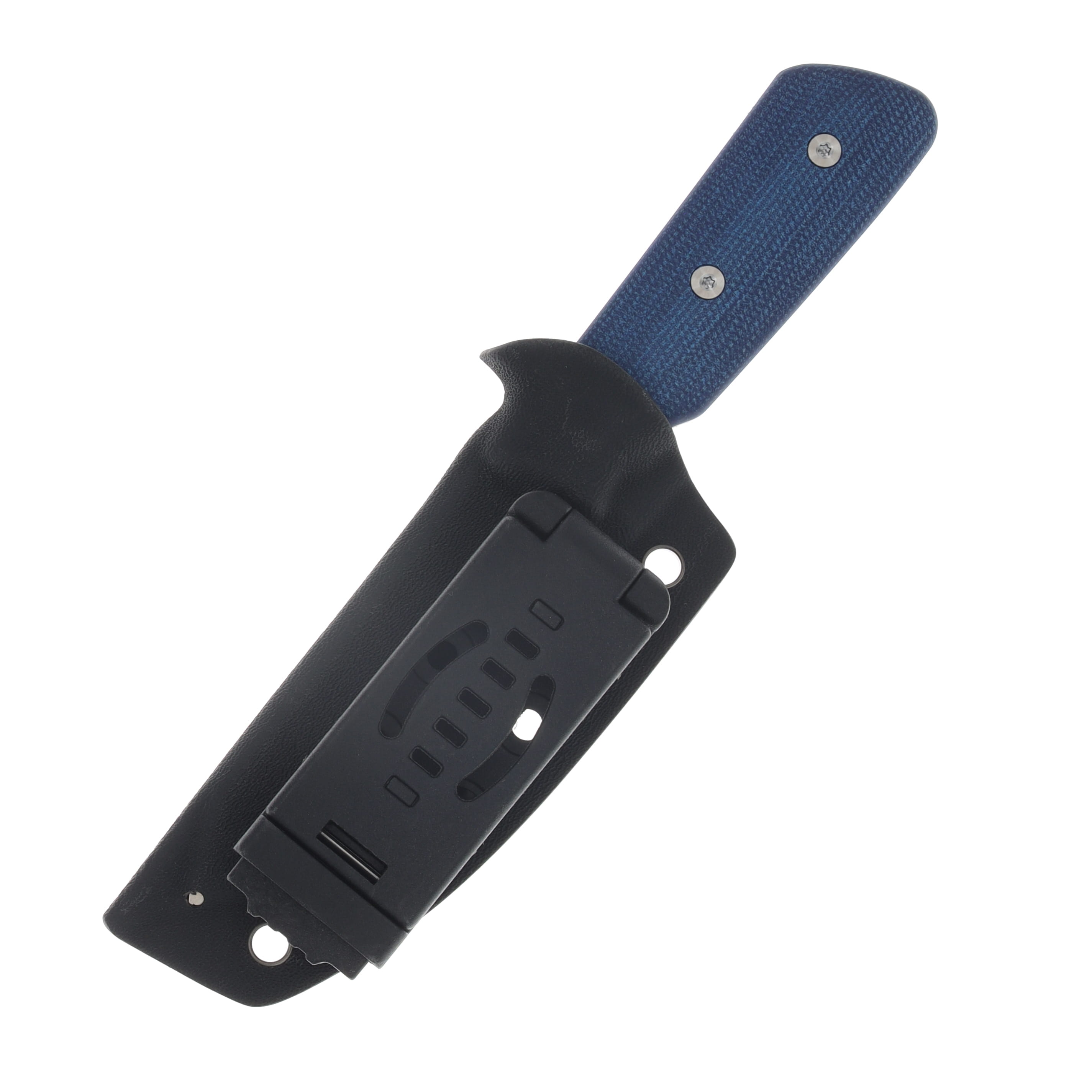 StraightLine Bigger Digger Fixed Blade Blue Canvas Micarta 14C28N Stonewash SLBDG-BC View 3