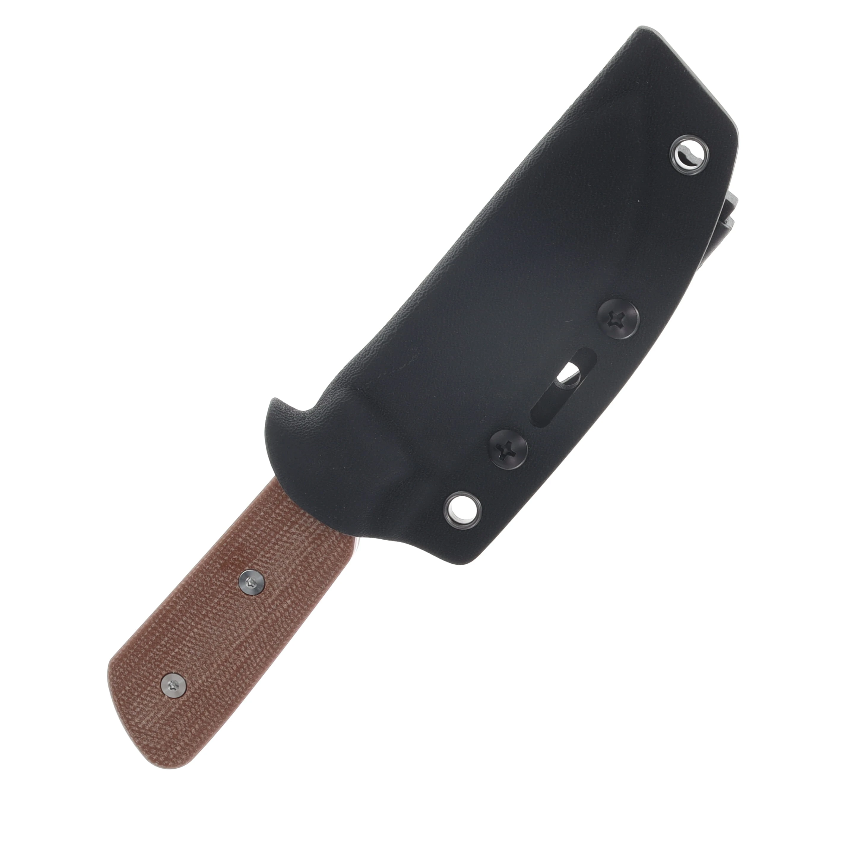 StraighLine Bigger Digger Fixed Blade Natural Canvas Micarta 14C28N Stonewash SLBDG-NC View 3