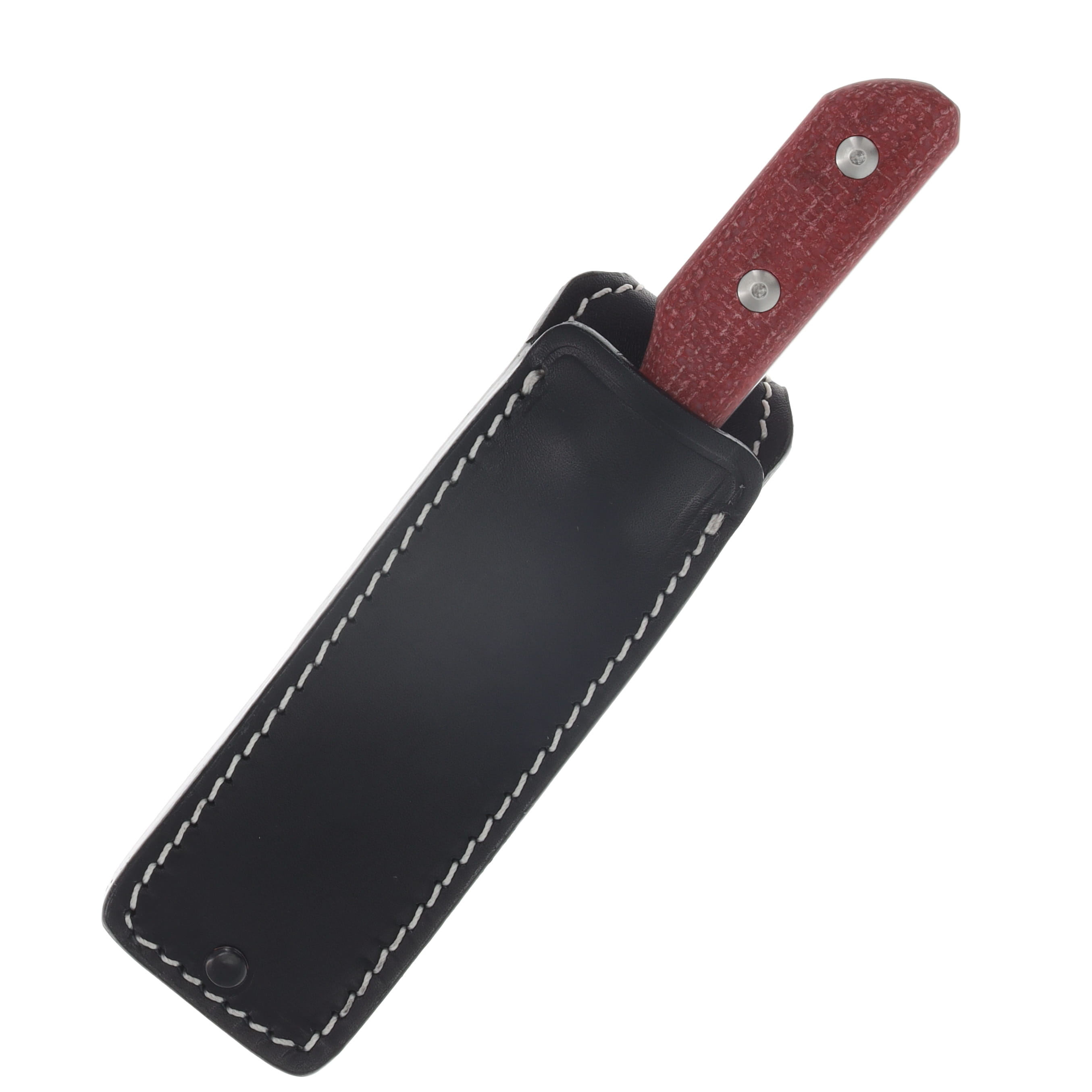 StraighLine Scorer Fixed Blade Red Burlap Micarta Handle Satin Magnacut Blade SLSC-RB View 3
