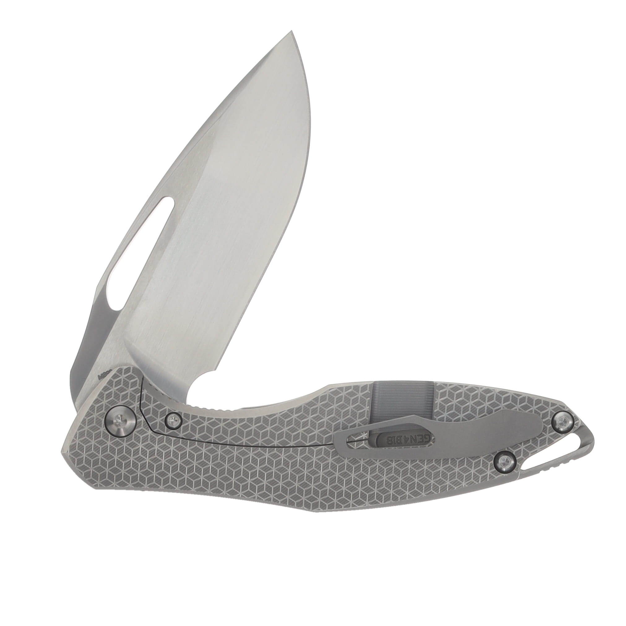 Koenig Arius Folder M390 Hand Rubbed w/PF Bld 6AL4V TI Burnished 2-Tone Q Handle AR13911111Q View 4