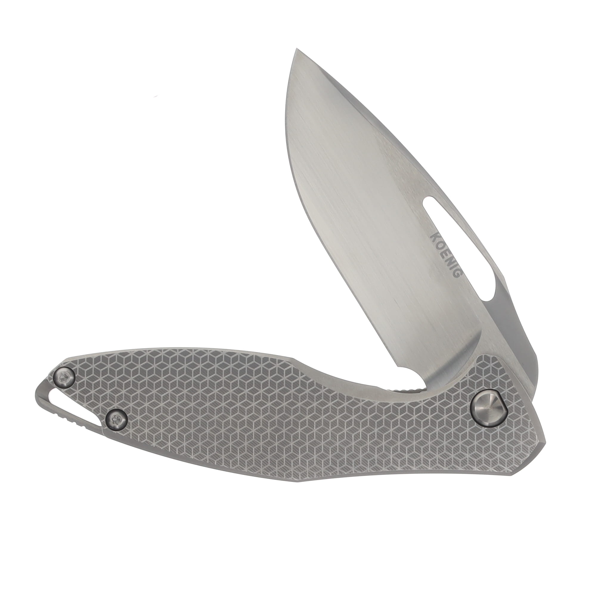 Koenig Arius Folder M390 Hand Rubbed w/PF Bld 6AL4V TI Burnished 2-Tone Q Handle AR13911111Q View 3
