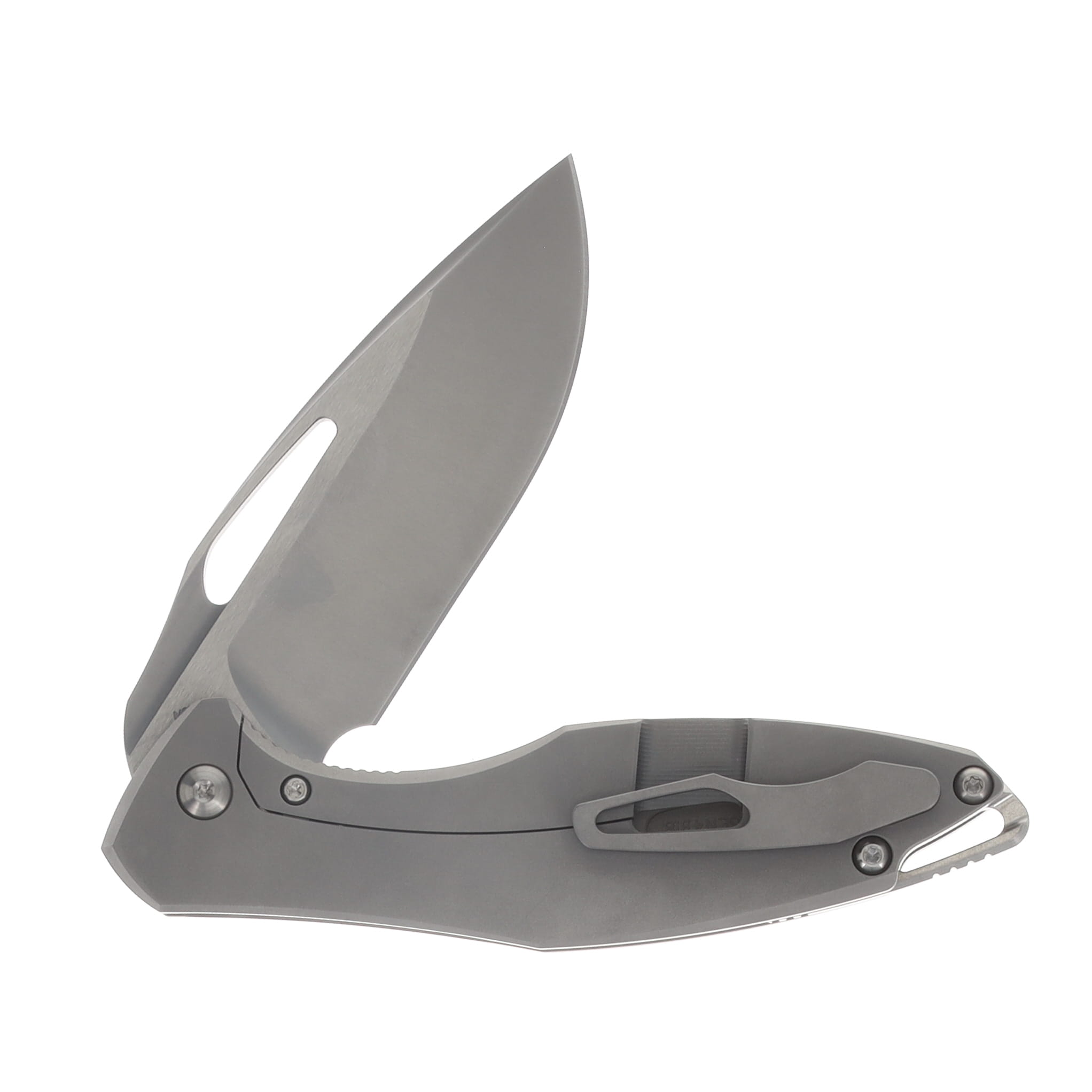 Koenig Arius Framelock Folder M390 Burnished w/PF Bld 6AL4V TI Smooth Handle AR11111111 View 4