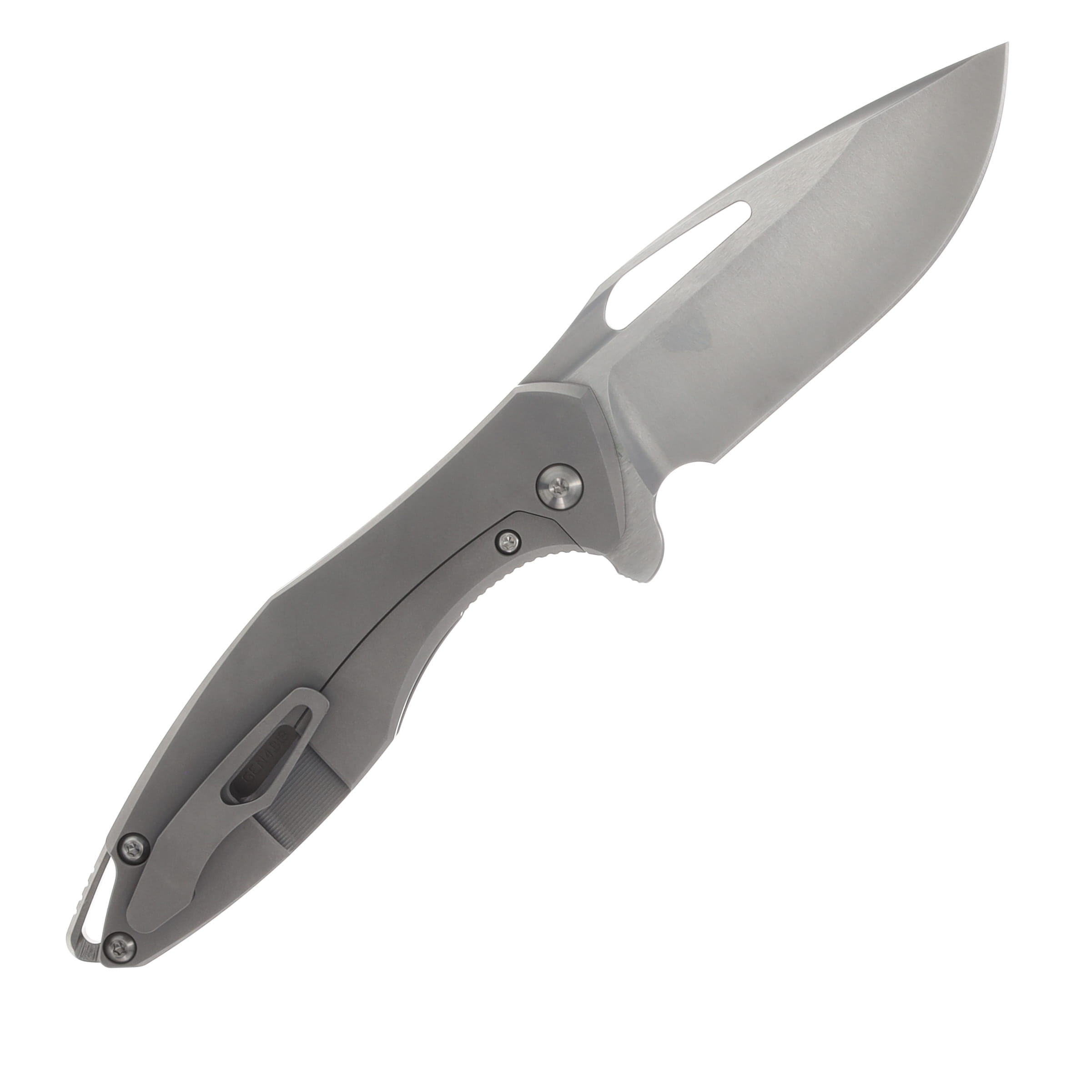 Koenig Arius Framelock Folder M390 Burnished w/PF Bld 6AL4V TI Smooth Handle AR11111111 View 2