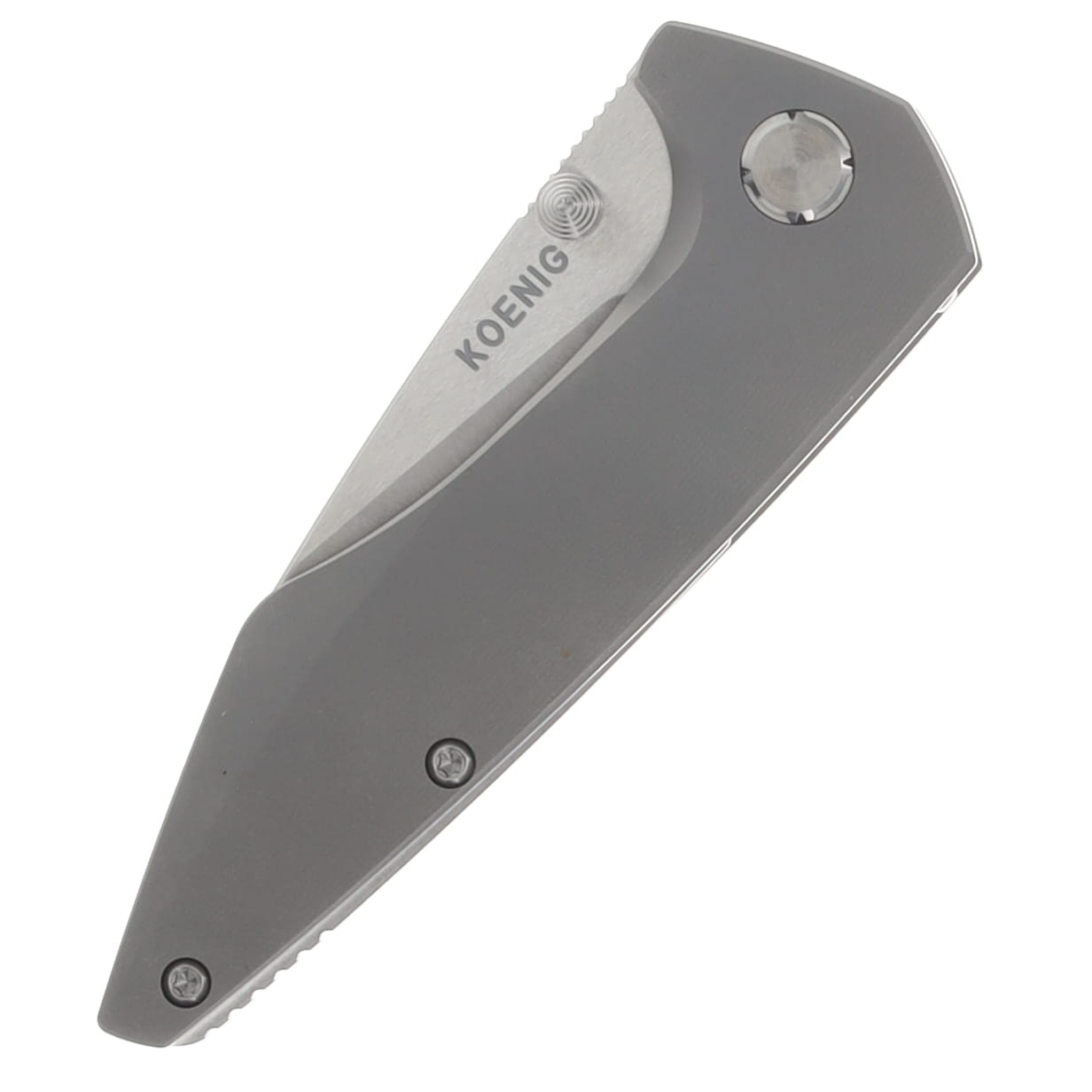 Koenig Mini Goblin Framelock Folder M390 Burnished w/PF Bld 6AL4V TI Smooth Handle MG21111111 View 5