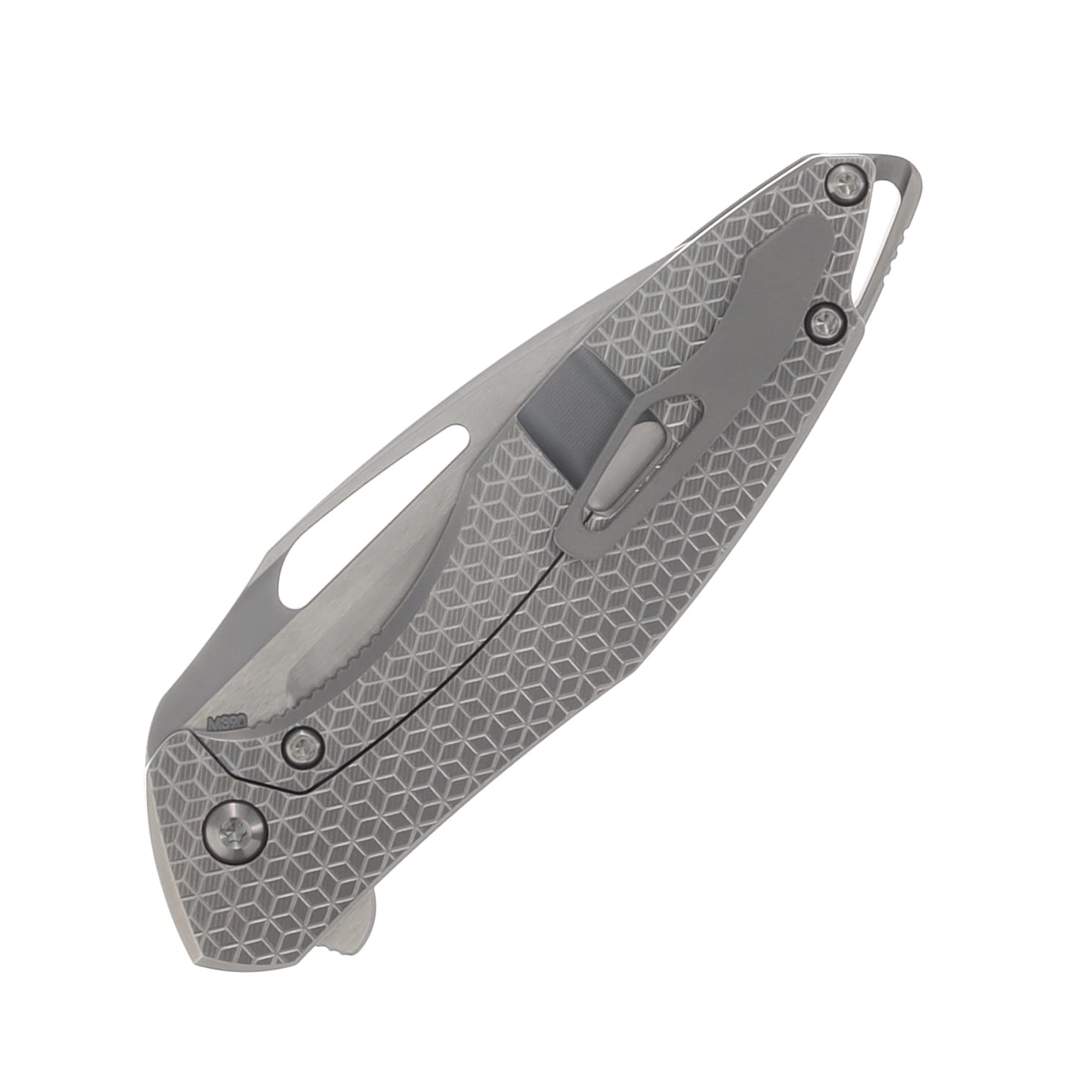 Koenig Mini Arius Folder M390 Hand Rubbed w/PF Bld 6AL4V TI Burnished 2-Tone Q Handle MA13911111Q View 6