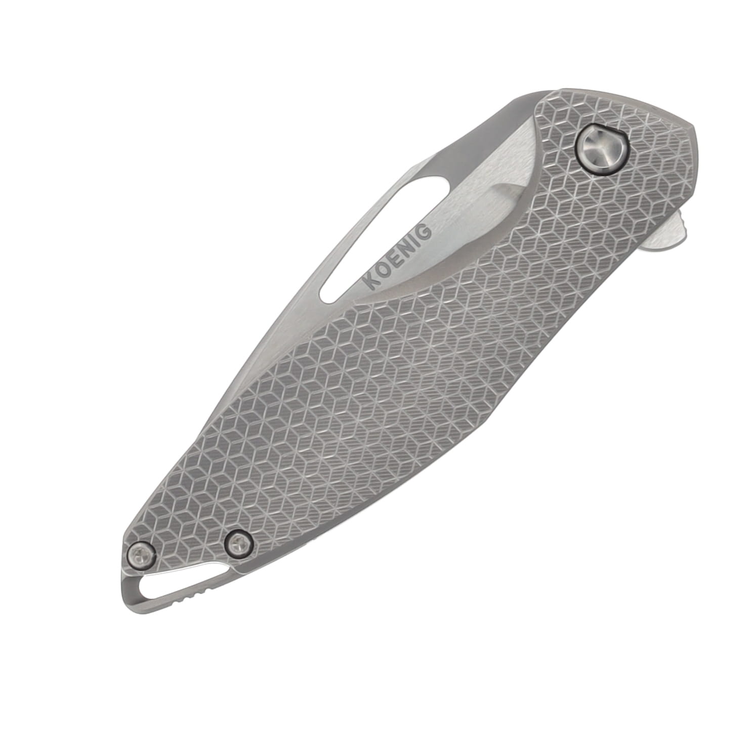 Koenig Mini Arius Folder M390 Hand Rubbed w/PF Bld 6AL4V TI Burnished 2-Tone Q Handle MA13911111Q View 5