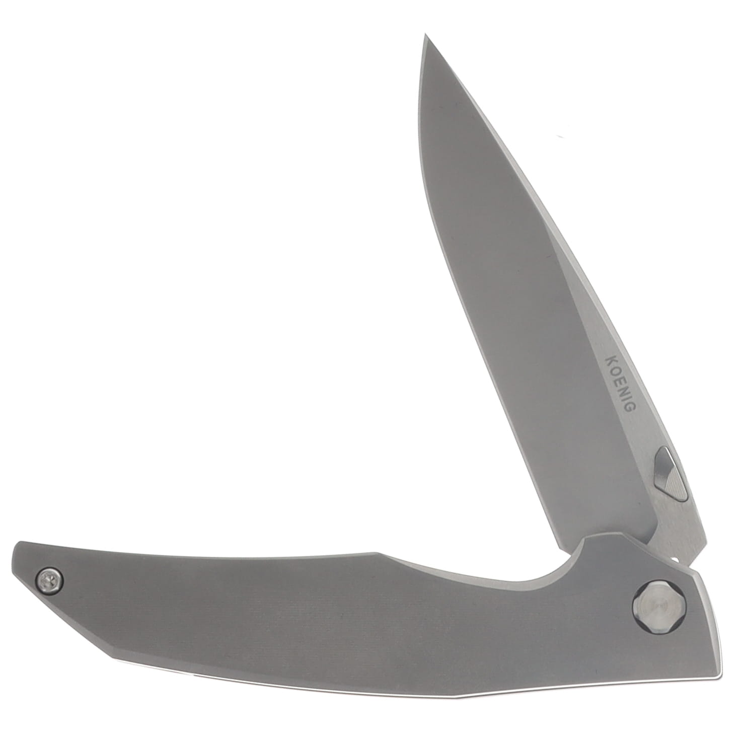 Koenig Xenon Inset Lock Folder M390 Burnished w/PF Bld 6AL4V TI Smooth Handle XE11111111 View 3