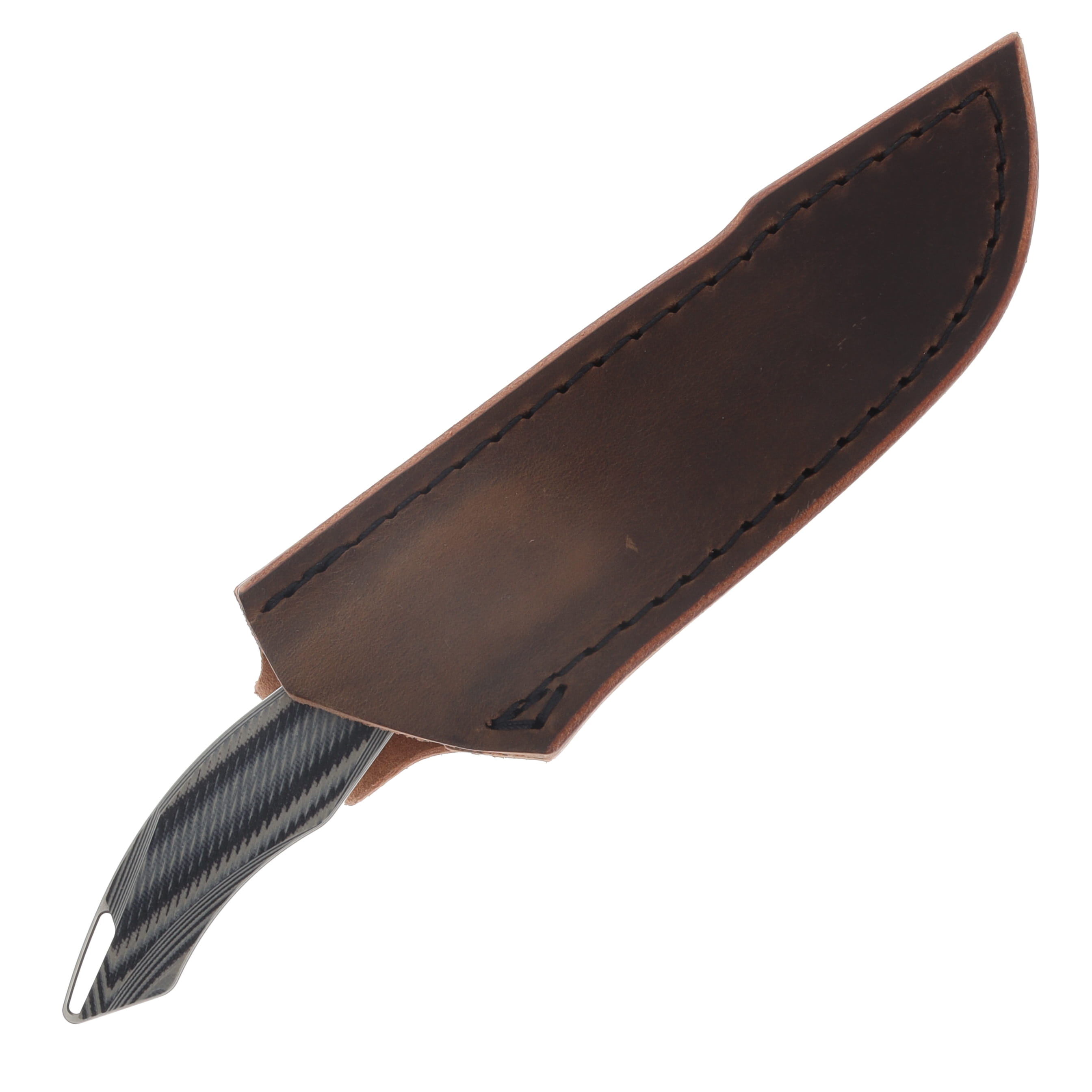 Koenig HELO Fixed Blade Brightwashed Magnacut Bld Black and Tan Patterned G-10 HELO121BTG10 View 4