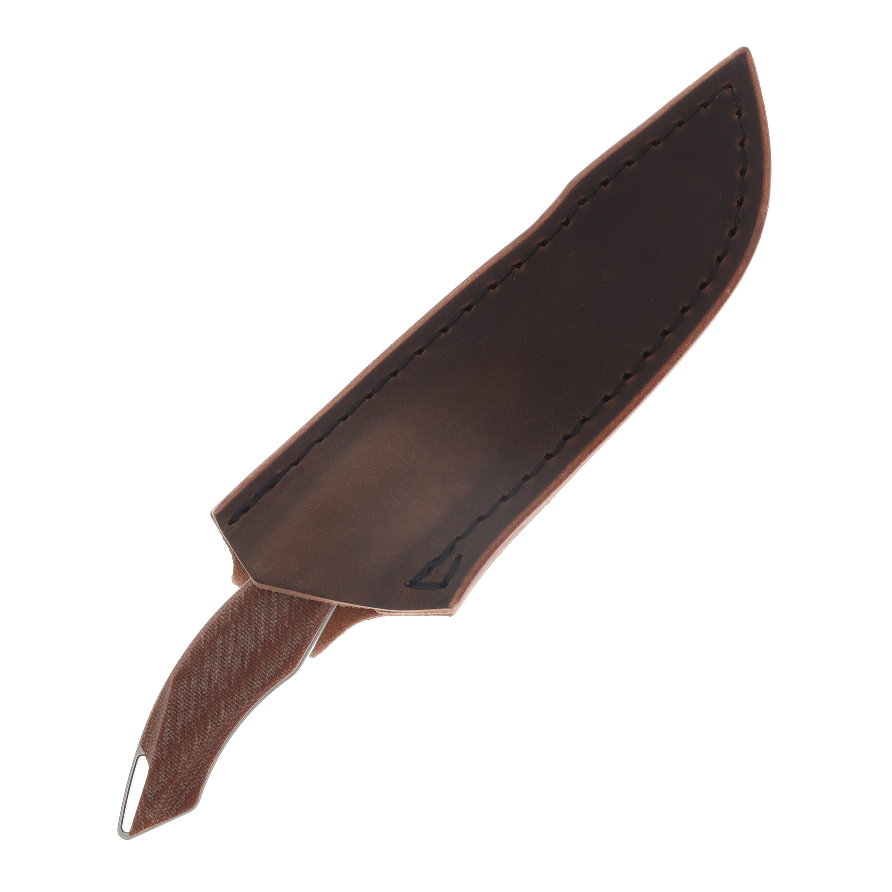 Koenig HELO Fixed Blade Brightwashed Magnacut Bld Tan Canvas Patterned Micarta HELO121 View 3