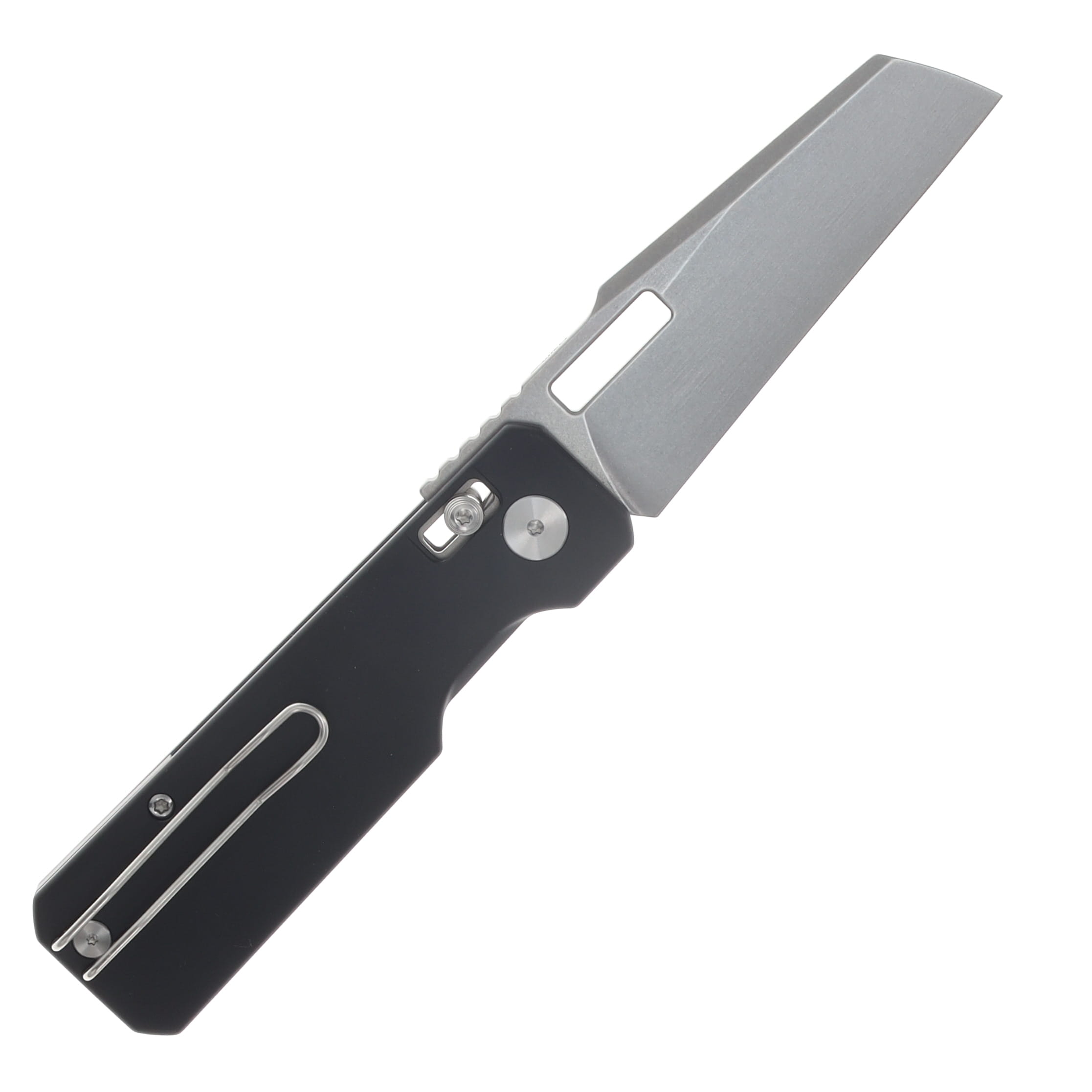 Vero Engineering Aura Folding Knife Talon 14C28N - Stonewash Black Aluminum VAUTALSWBK View 2