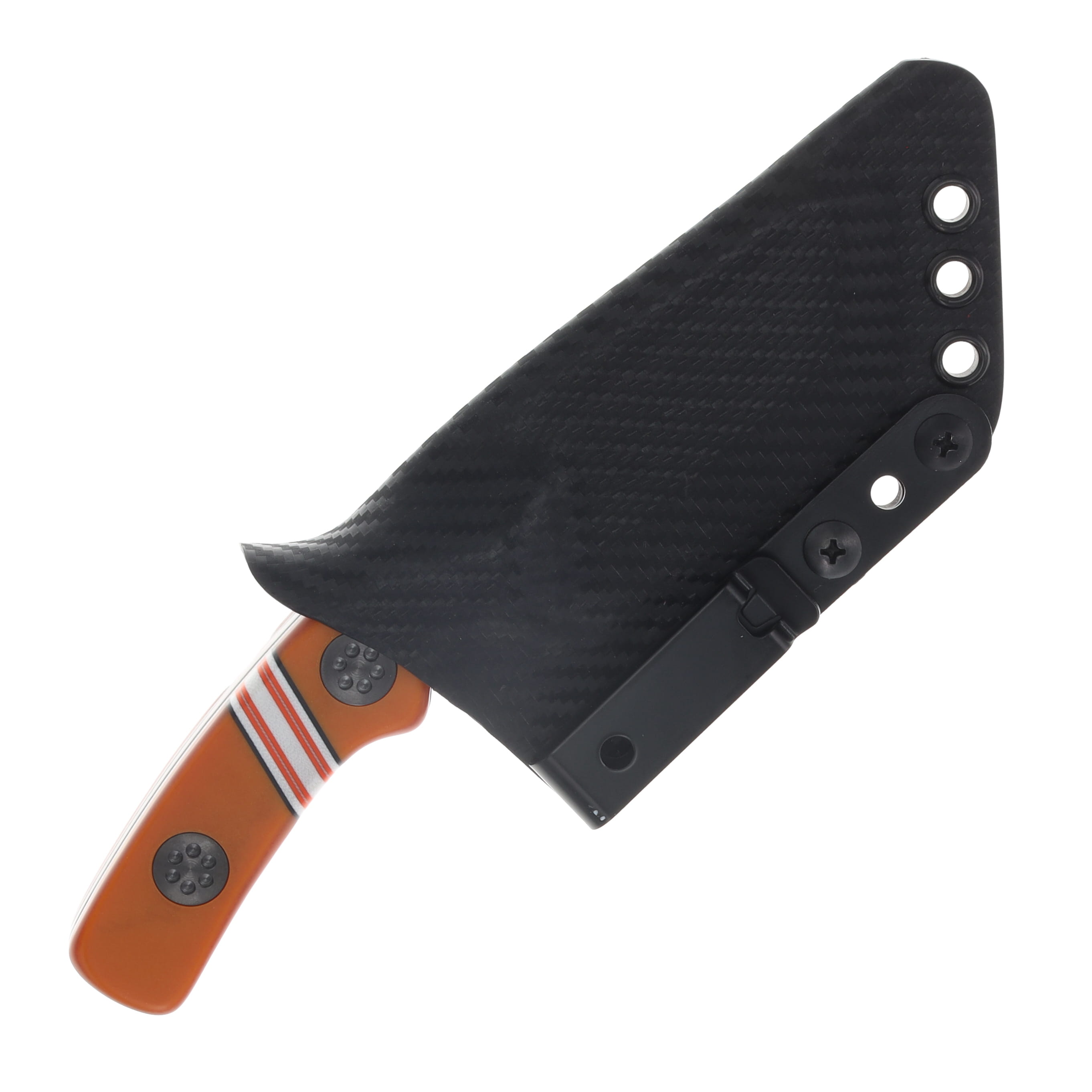 Beans Blades Mini Warrior Fixed Knife Orange Paper Micarta Handle M390 Blade BBMWAROPM View 3