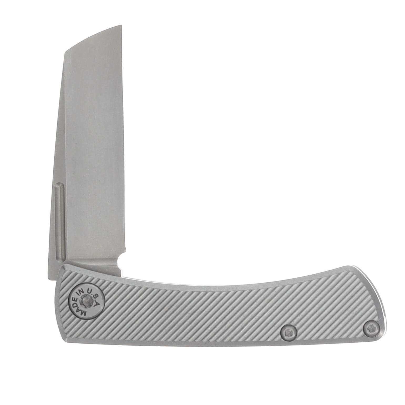 ABW Slip Joint Folding Knife Titanium 45 Degree Pattern Natural - Magnacut Blade ABWSLIPTIT45NATURAL View 4
