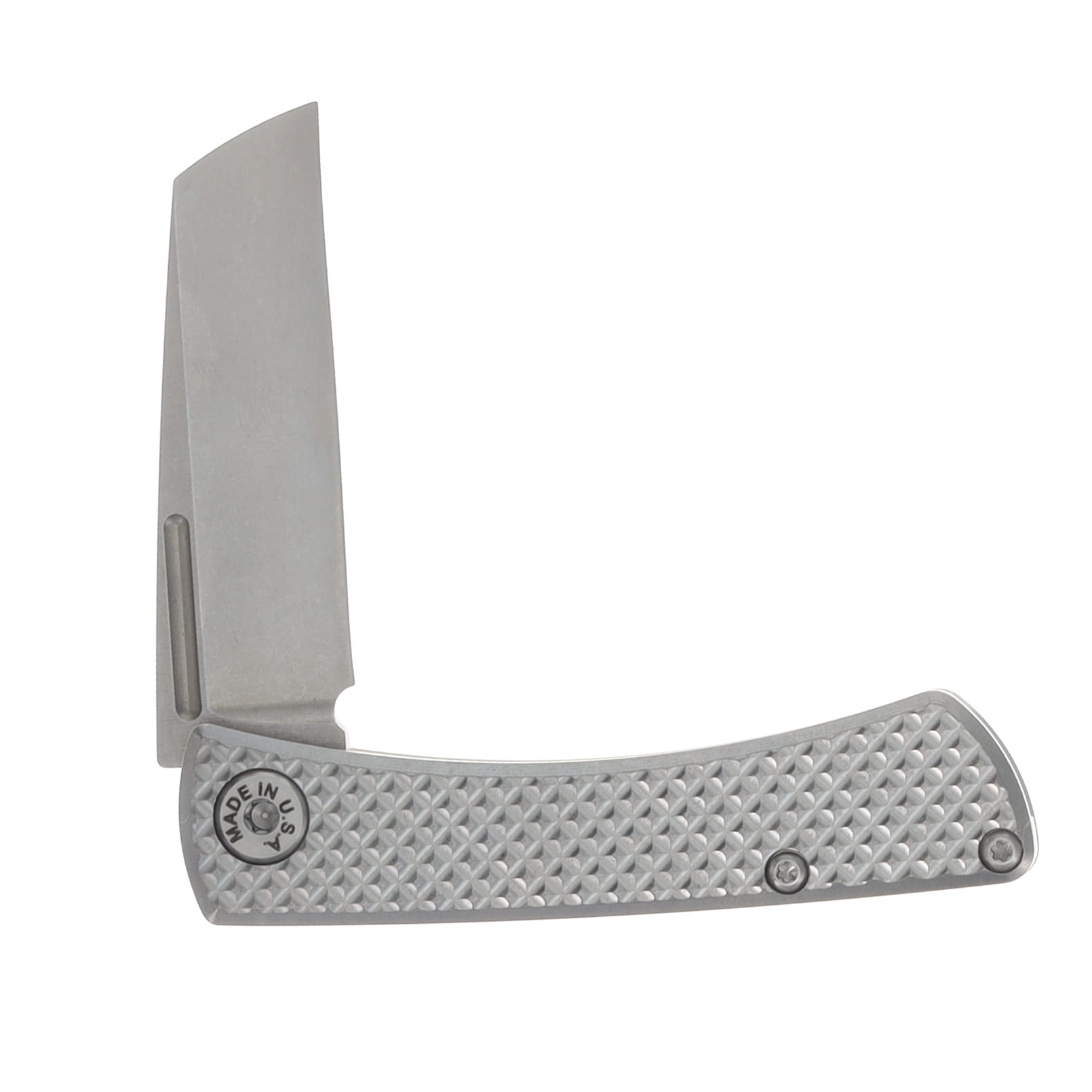 ABW Slip Joint Folding Knife Titanium Diamond Texture Natural - Magnacut Bld ABWSLIPTITDIAMNATURAL View 6