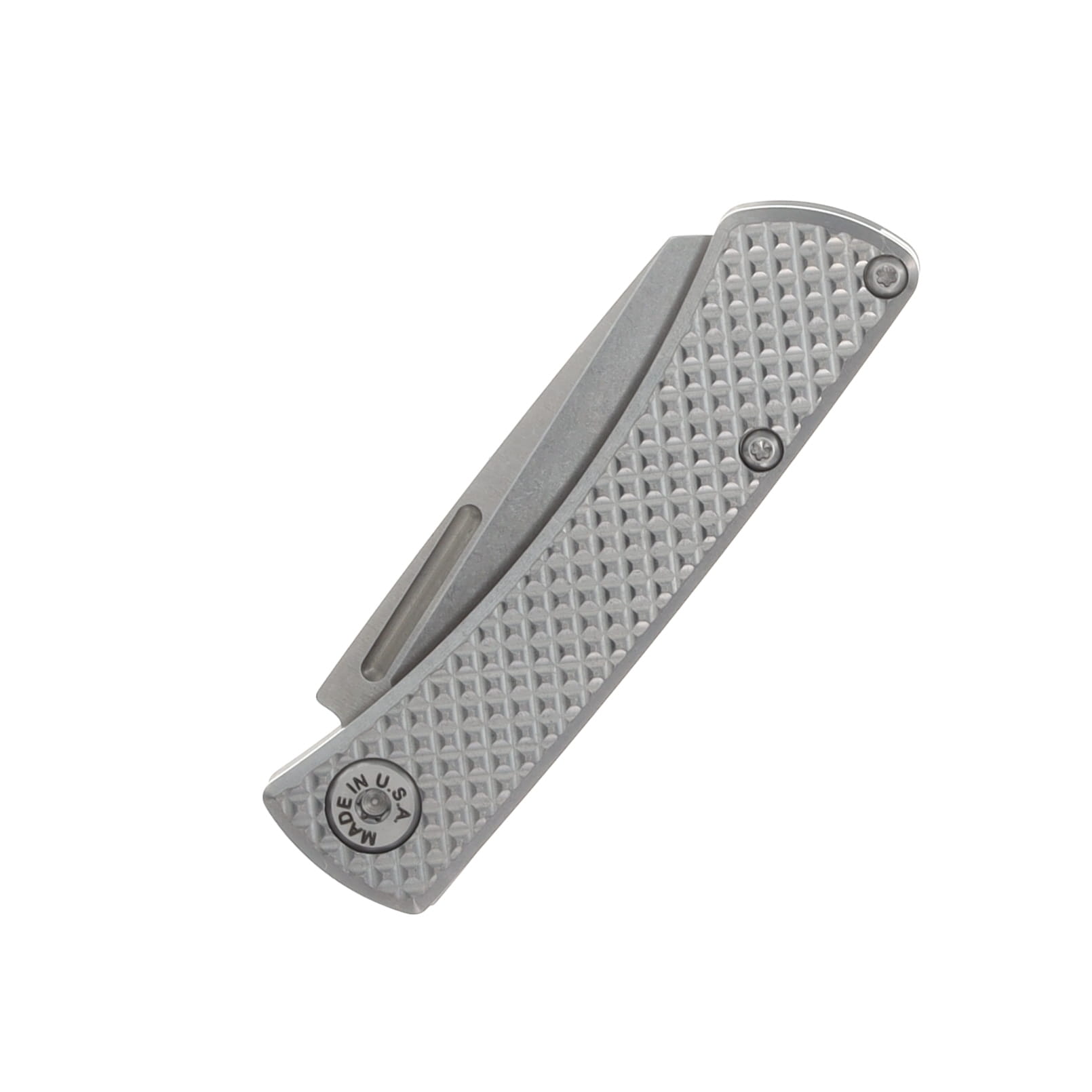 ABW Slip Joint Folding Knife Titanium Diamond Texture Natural - Magnacut Bld ABWSLIPTITDIAMNATURAL View 4