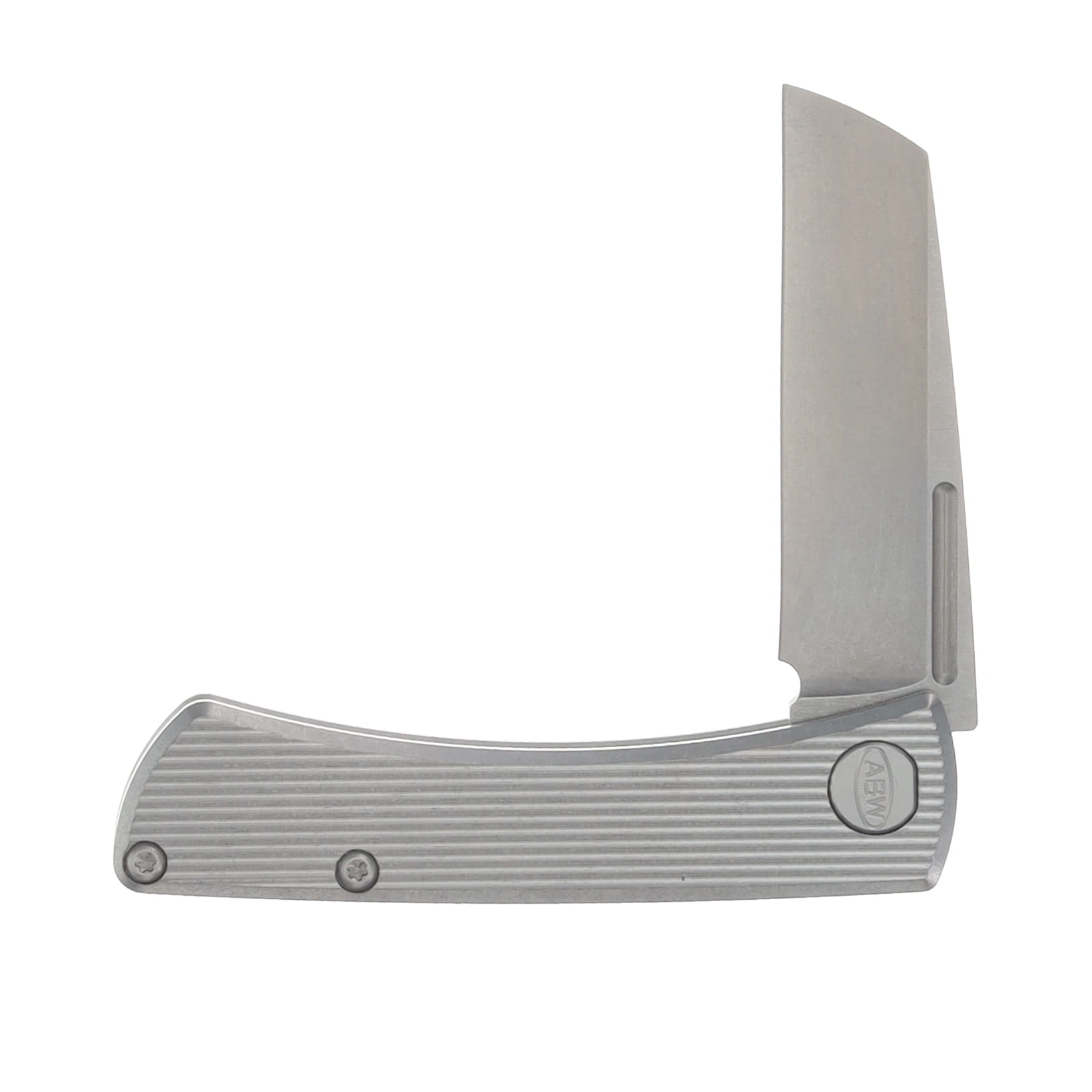 ABW Slip Joint Folding Knife Titanium Straight Lines Pattern Natural - Magnacut Bld ABWSLIPTITSTRAIGHTNATURAL View 4