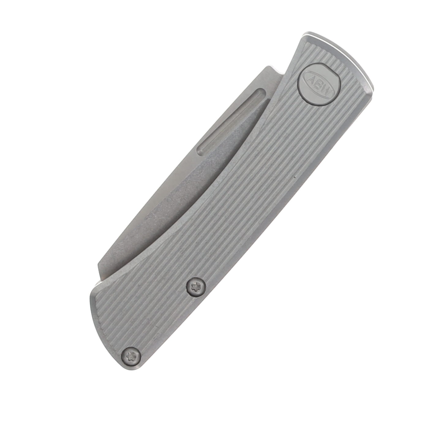 ABW Slip Joint Folding Knife Titanium Straight Lines Pattern Natural - Magnacut Bld ABWSLIPTITSTRAIGHTNATURAL View 6