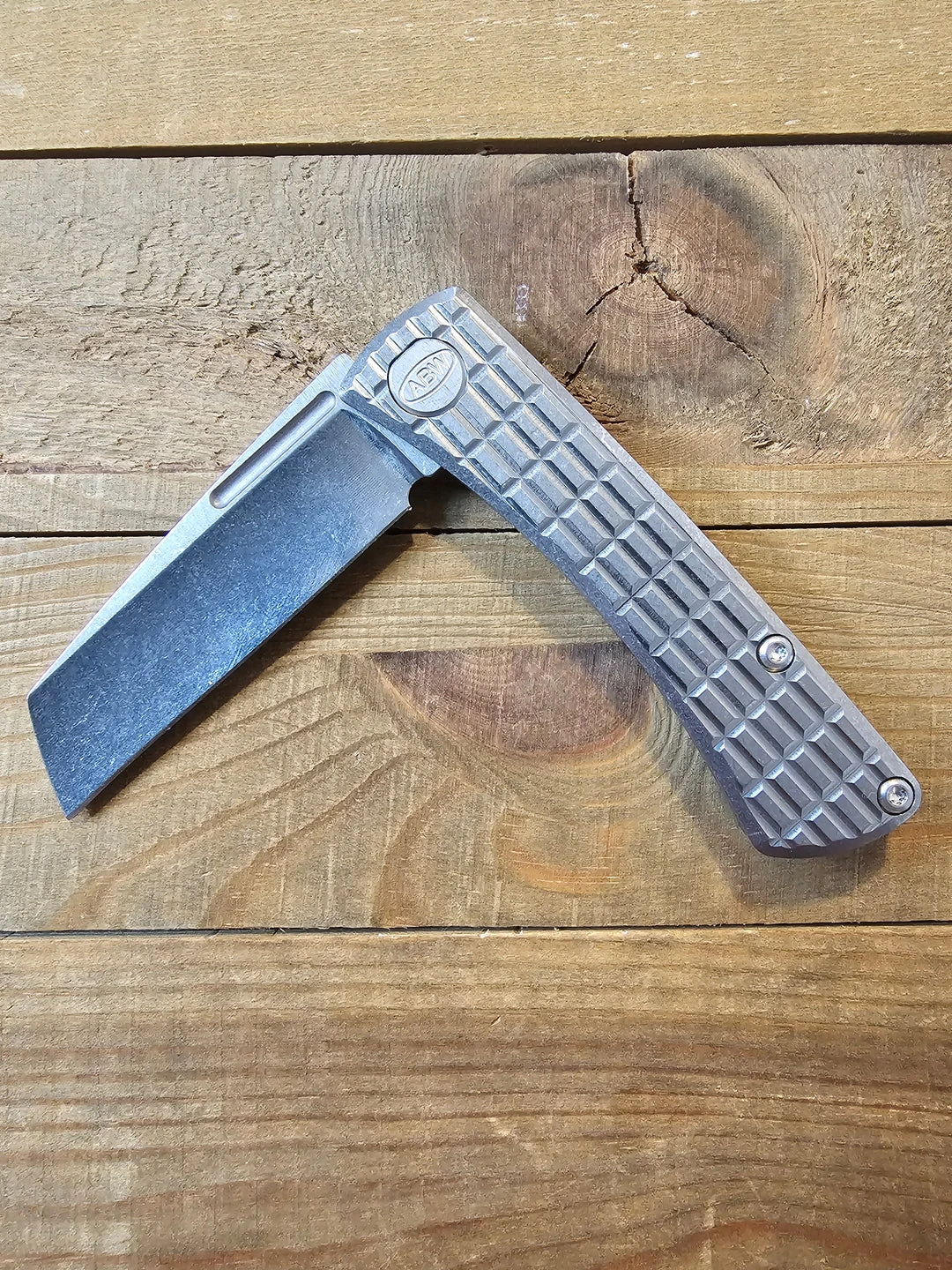 ABW Slip Joint Folding Knife Titanium Frag Pattern Natural - Magnacut Blade ABWSLIPTITFRAGNATURAL View 7