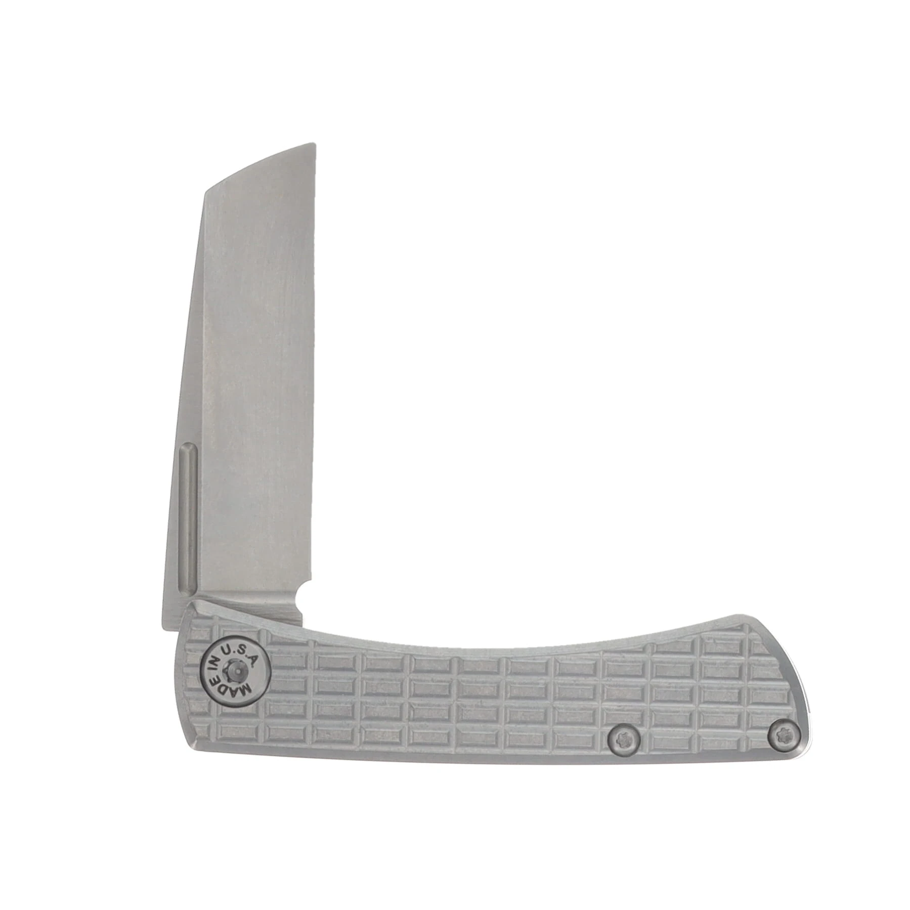 ABW Slip Joint Folding Knife Titanium Frag Pattern Natural - Magnacut Blade ABWSLIPTITFRAGNATURAL View 3
