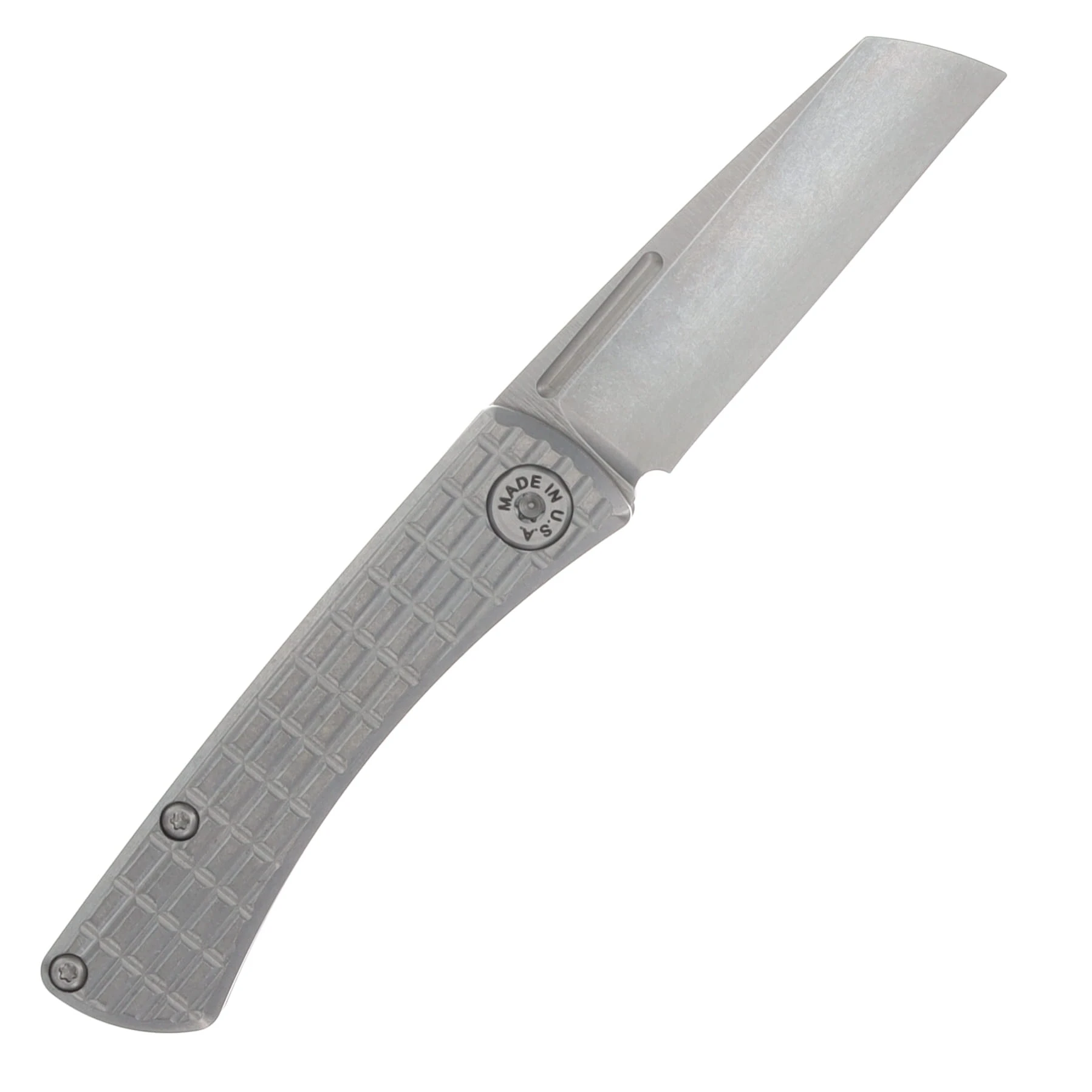 ABW Slip Joint Folding Knife Titanium Frag Pattern Natural - Magnacut Blade ABWSLIPTITFRAGNATURAL View 2