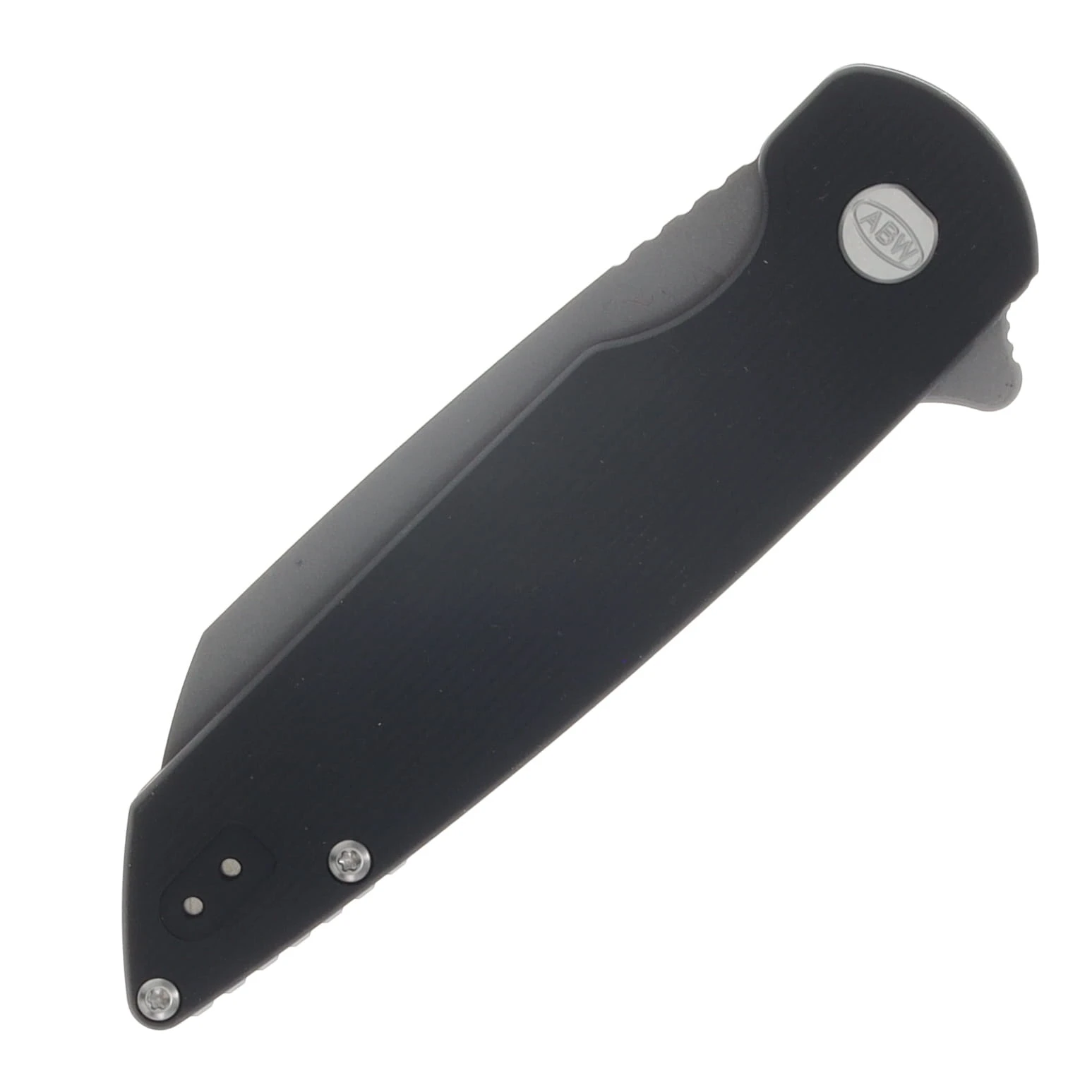 ABW Model 2 Folding Knife Black Aluminum - Stonewash Magnacut Blade ABWMODEL2ALUMBLK View 5