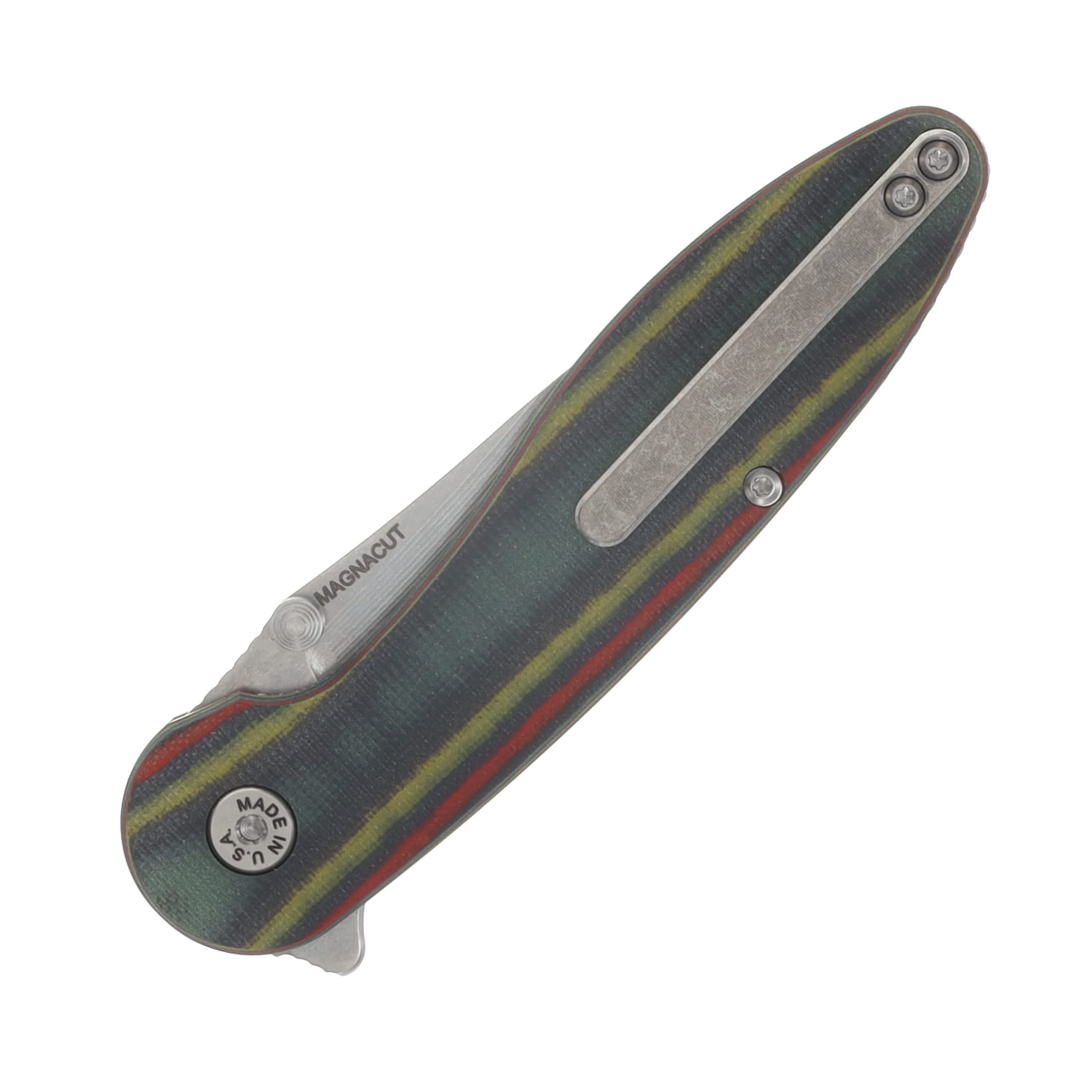 ABW Model 1 V7 Folding Knife G-10 Mexican Blanket - Stonewash Magnacut Bld ABWMODEL1G10MEXBLANKET View 6