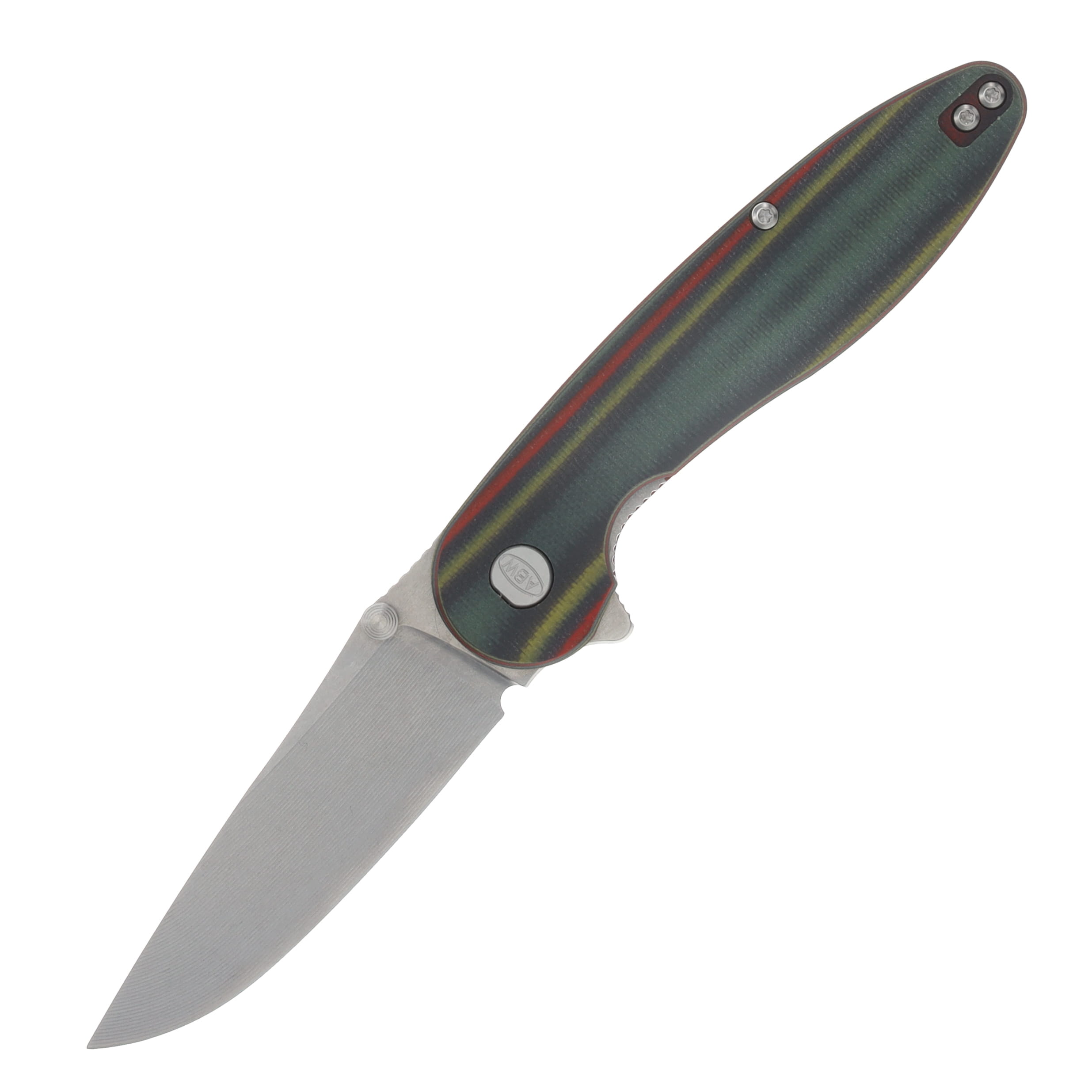 ABW Model 1 V7 Folding Knife G-10 Mexican Blanket - Stonewash Magnacut Bld ABWMODEL1G10MEXBLANKET View 1