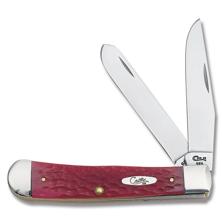 Case XX Trapper Folding Knife Dark Red Jigged Bone CA0646 View 1