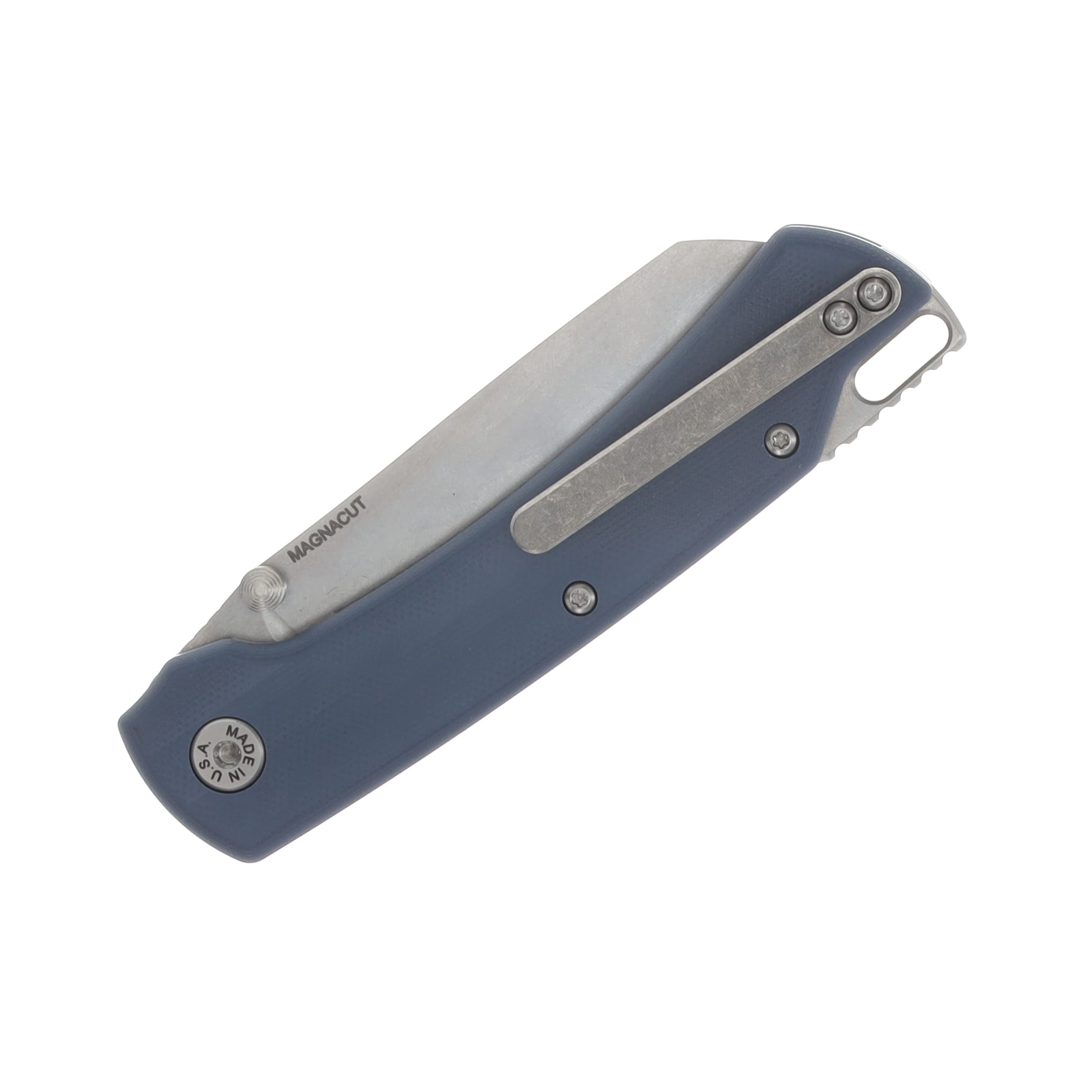 ABW Model 3 Manual Button Lock Folder Slate G-10 Magnacut Blade ABWMODLE3G10SLATE View 6