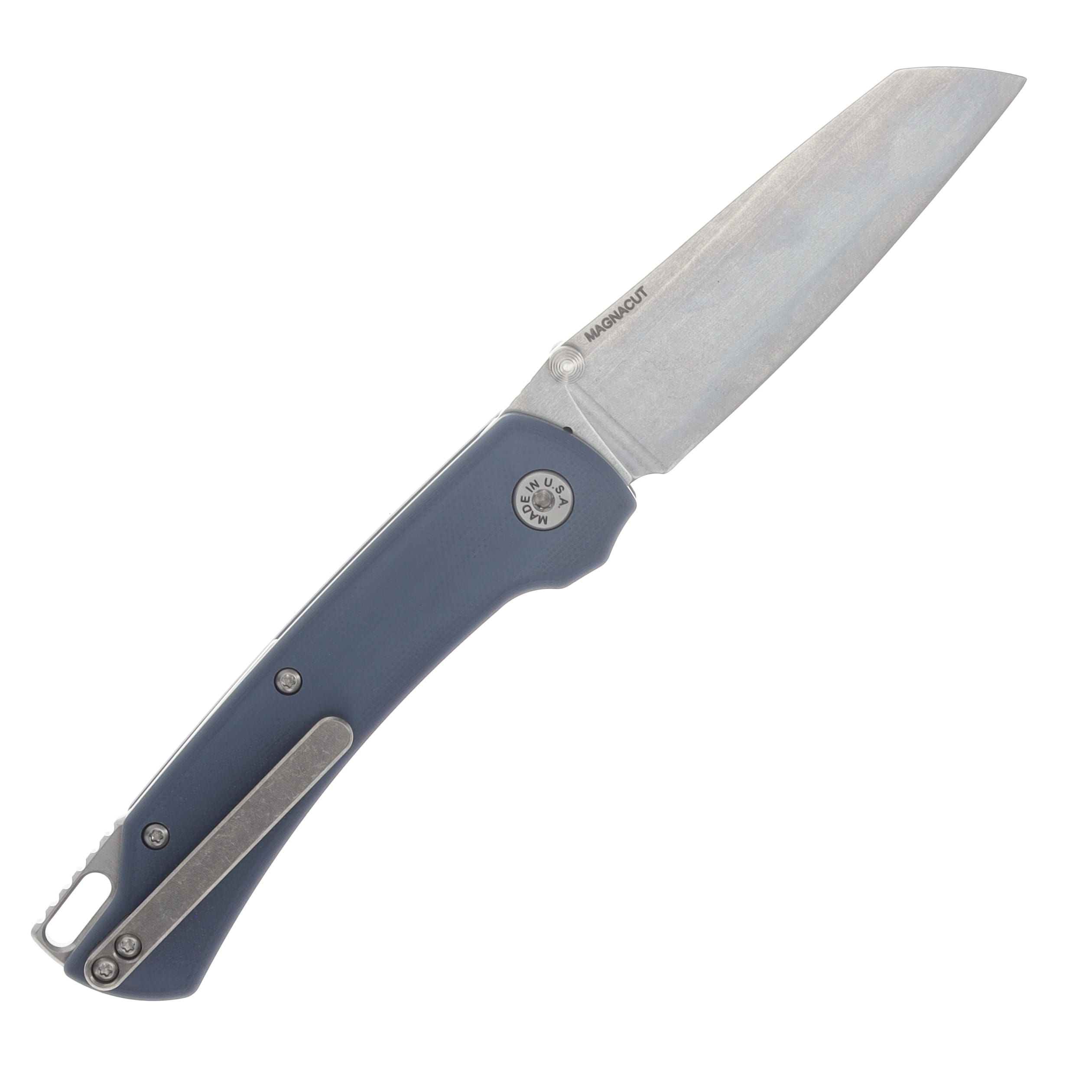 ABW Model 3 Manual Button Lock Folder Slate G-10 Magnacut Blade ABWMODLE3G10SLATE View 2