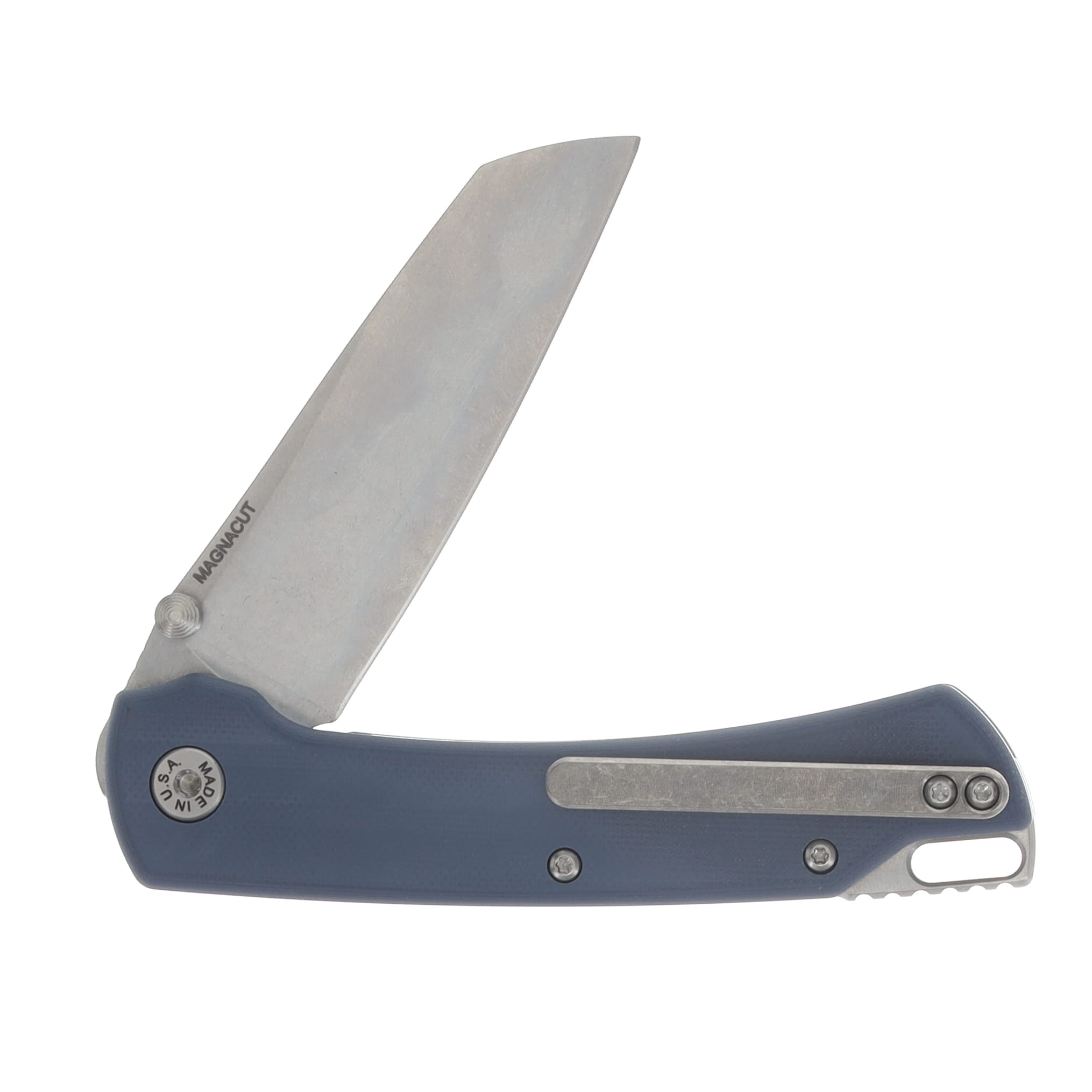 ABW Model 3 Manual Button Lock Folder Slate G-10 Magnacut Blade ABWMODLE3G10SLATE View 4