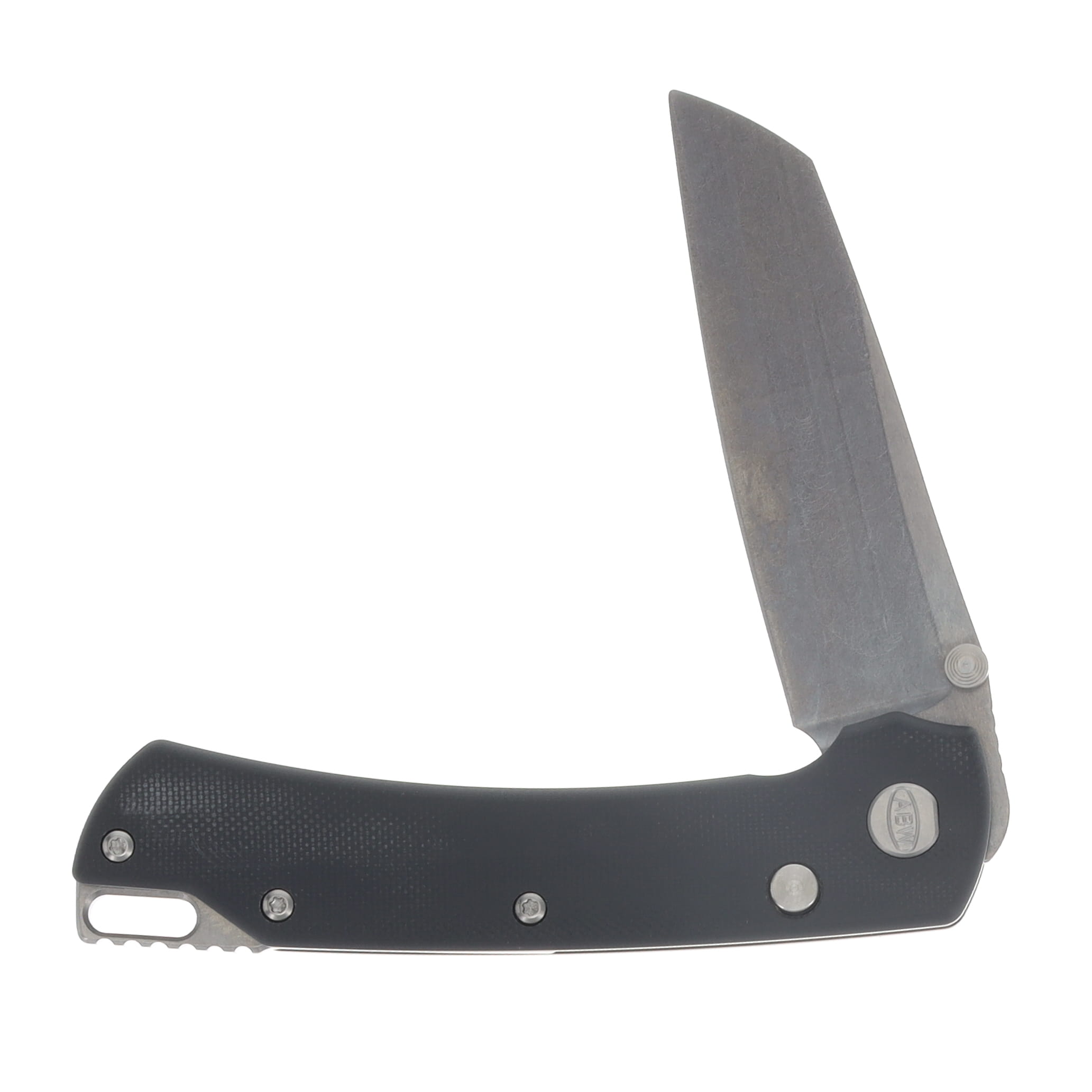 ABW Model 3 Manual Button Lock Folder Black G-10 Magnacut Blade ABWMODEL3G10BLACK View 3