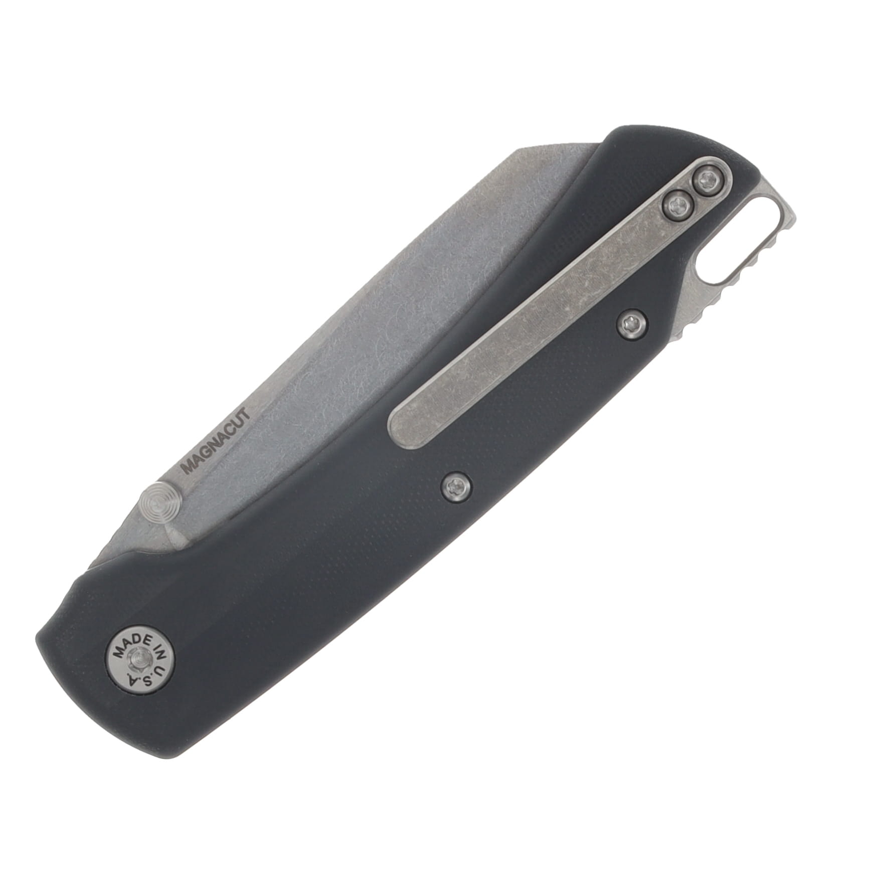 ABW Model 3 Manual Button Lock Folder Black G-10 Magnacut Blade ABWMODEL3G10BLACK View 6