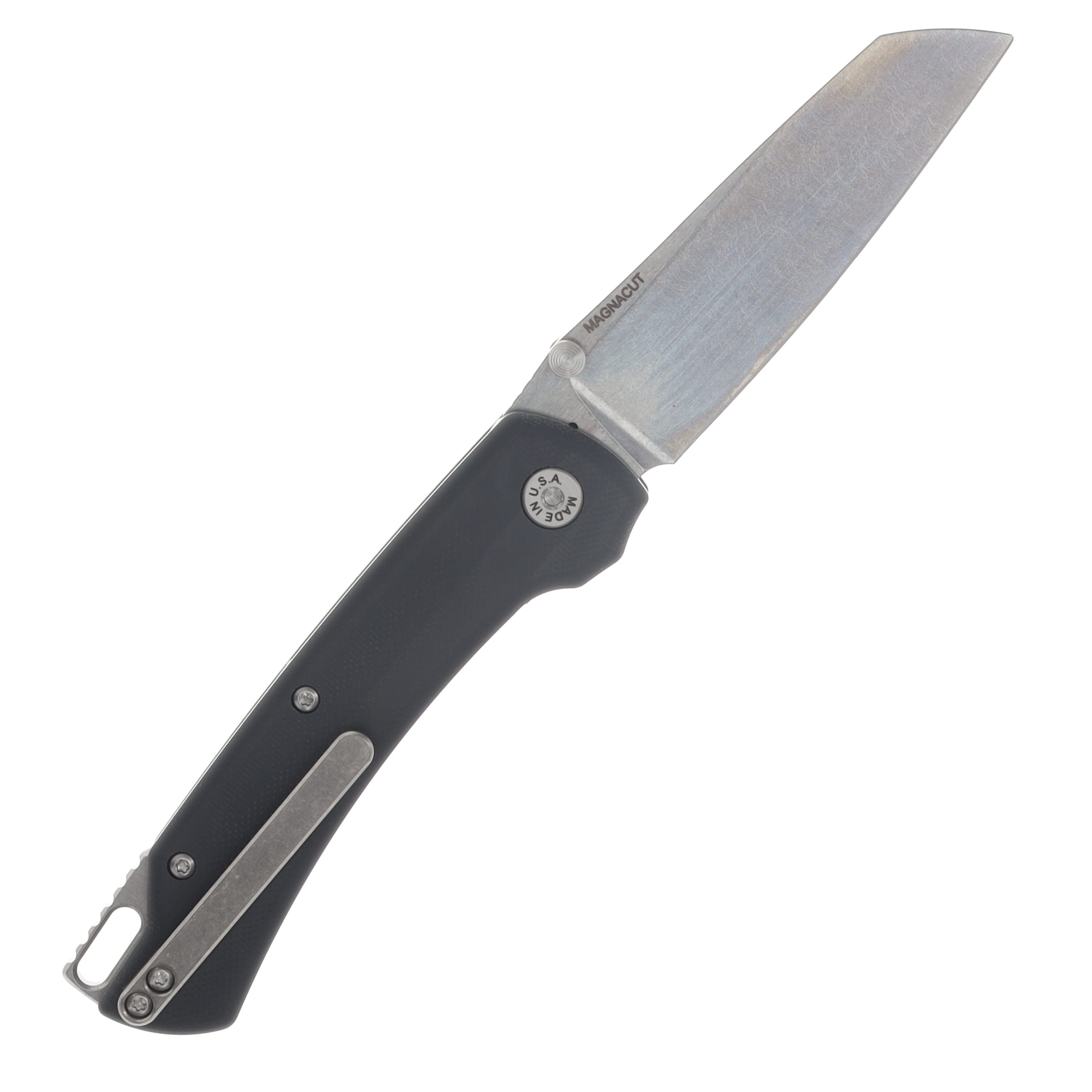 ABW Model 3 Manual Button Lock Folder Black G-10 Magnacut Blade ABWMODEL3G10BLACK View 2