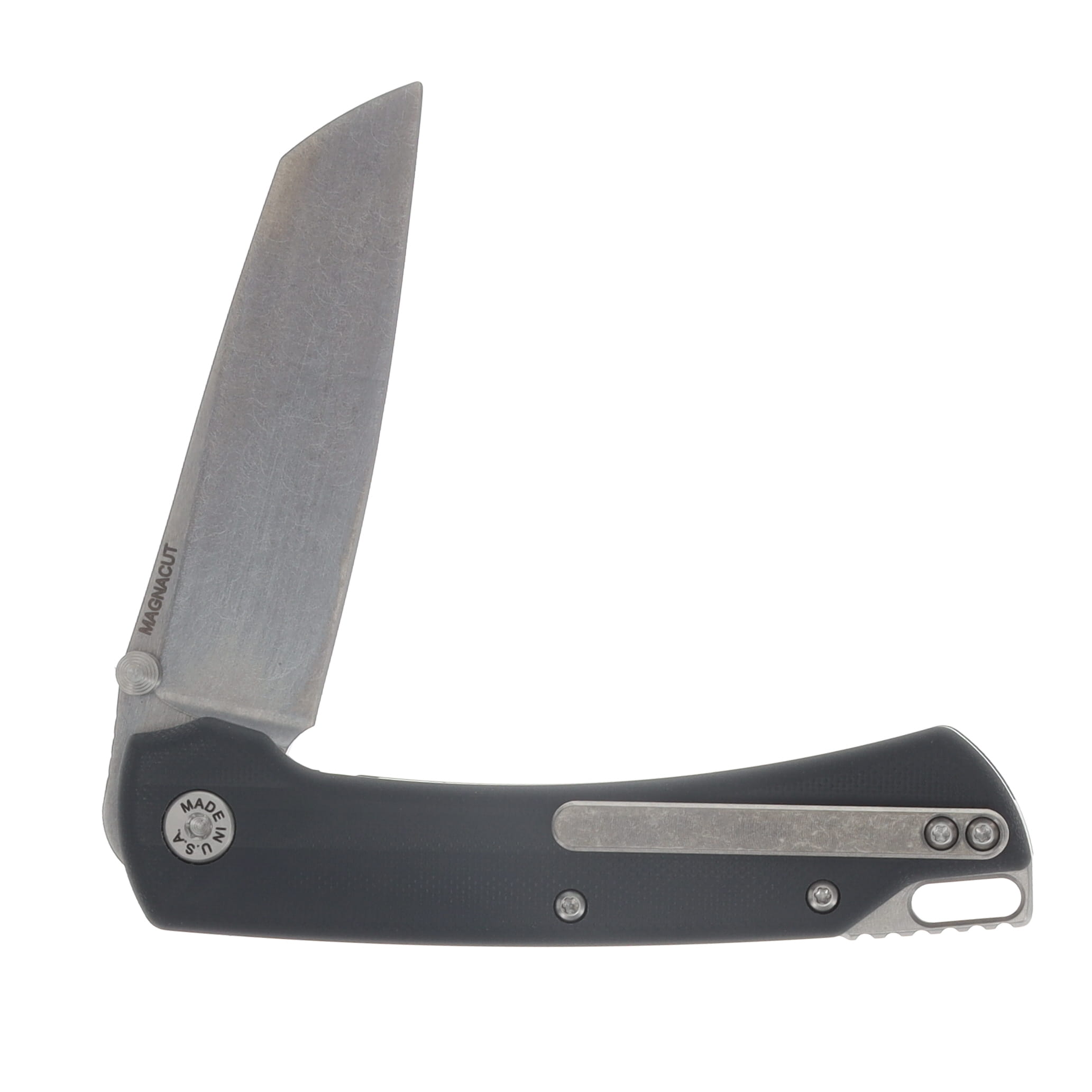 ABW Model 3 Manual Button Lock Folder Black G-10 Magnacut Blade ABWMODEL3G10BLACK View 4