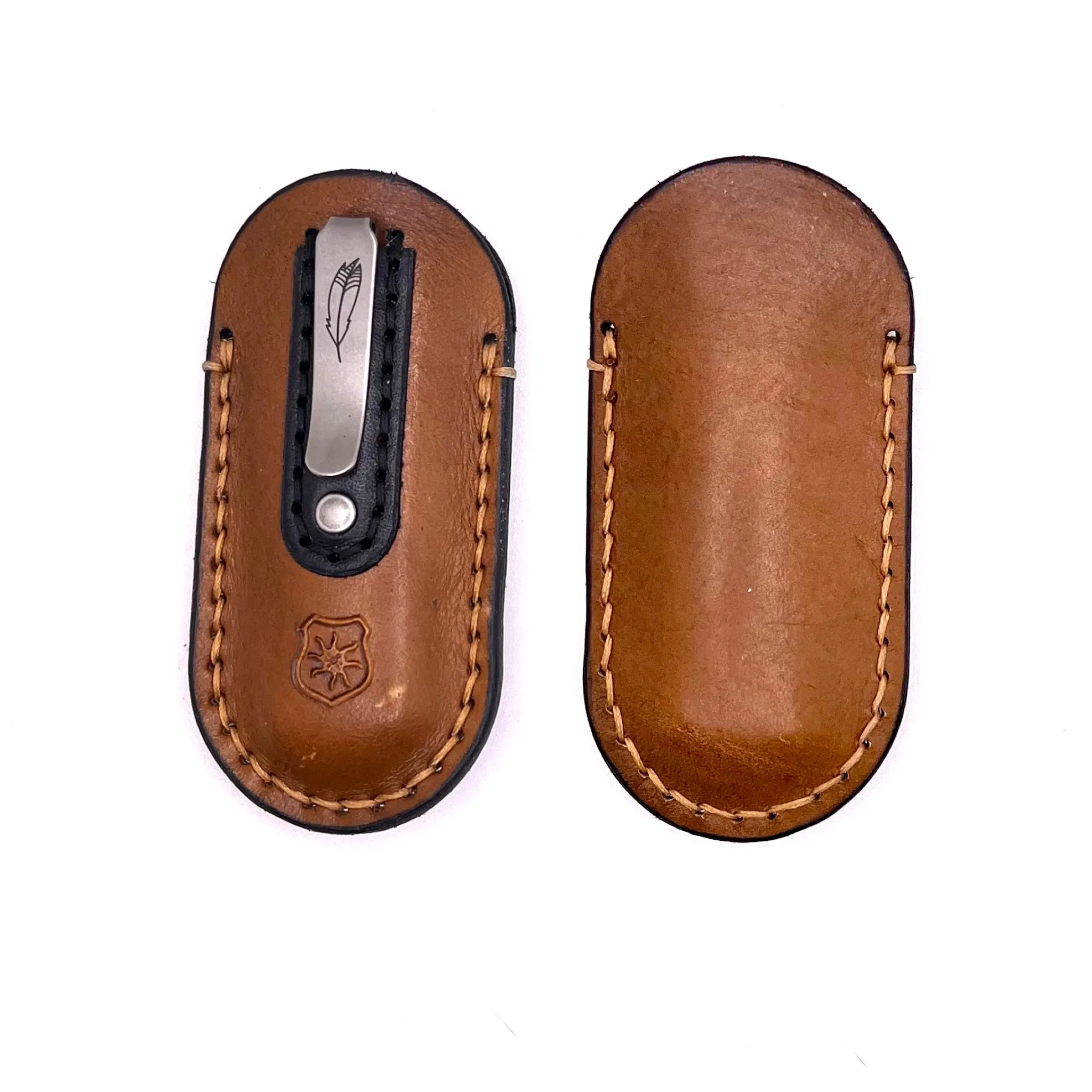 Lancelot Leather Slip For ABW Walnut Brown With Tan Thread LLABWSLIPTANTHREAD View 2