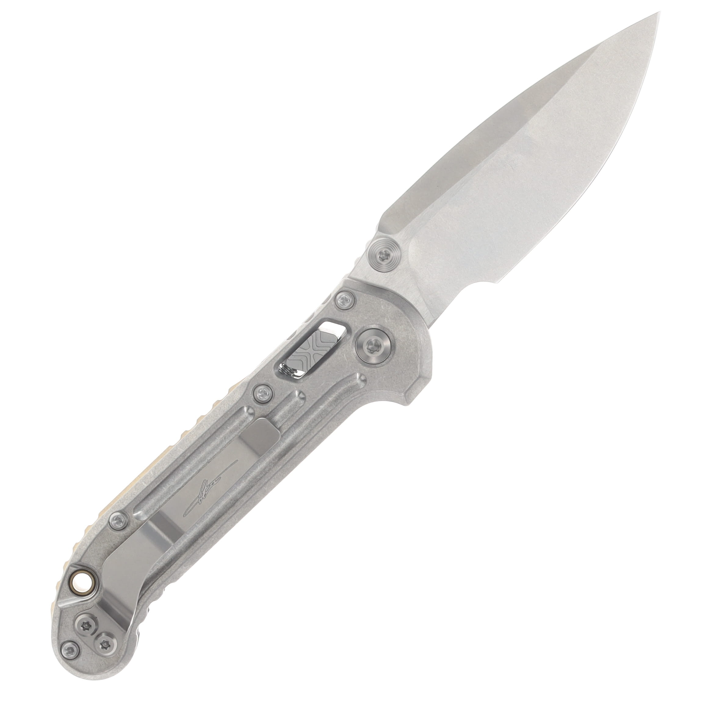 Microtech L.U.D.T Ram-Lok Marfione Select Stonewash Ti Bronze Accent MT1135RLG-10MS1 View 2