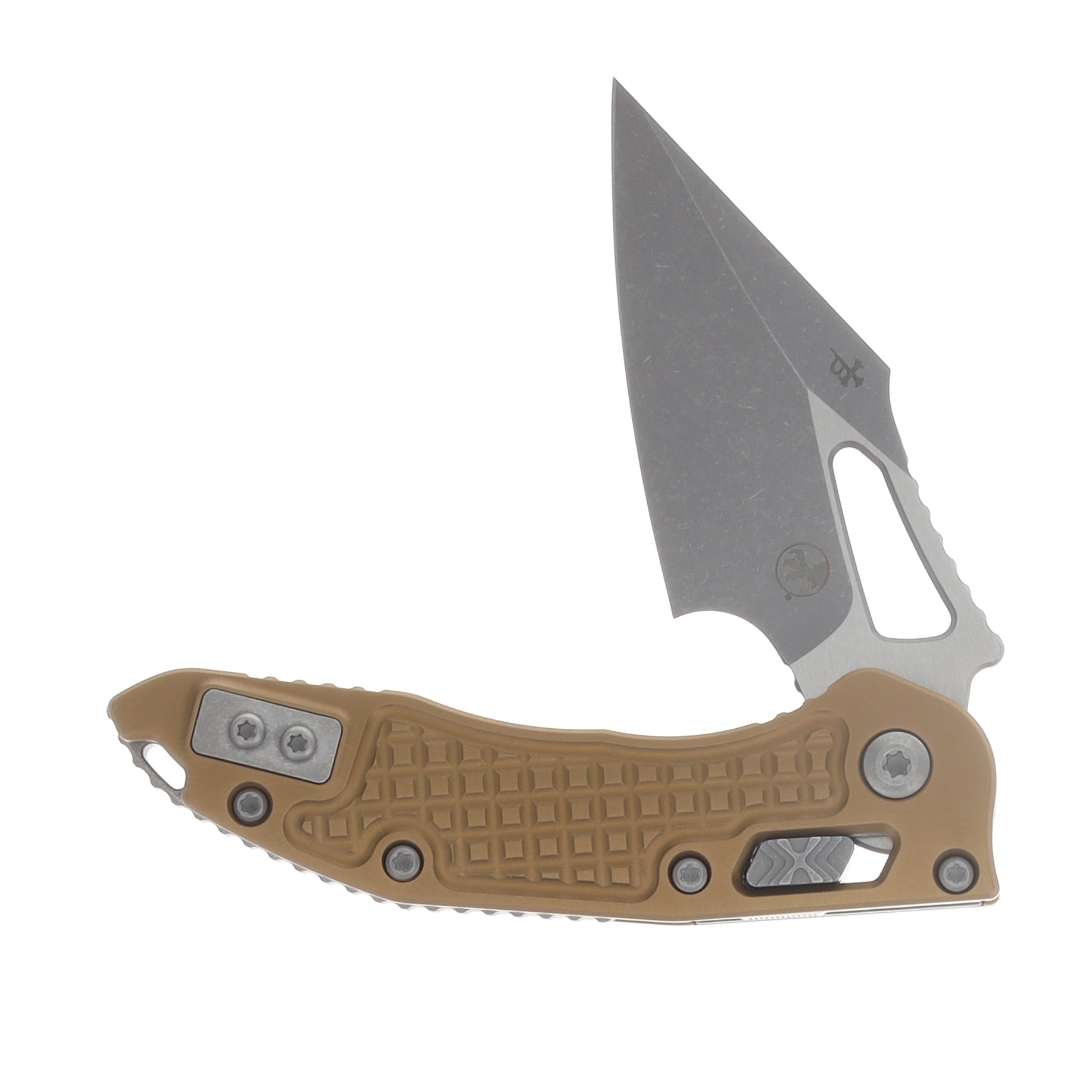 Microtech Mini Stitch Ram-Lok Apocalyptic Tan Frag Folding Knife MT169MRL-10 APFRTA View 3