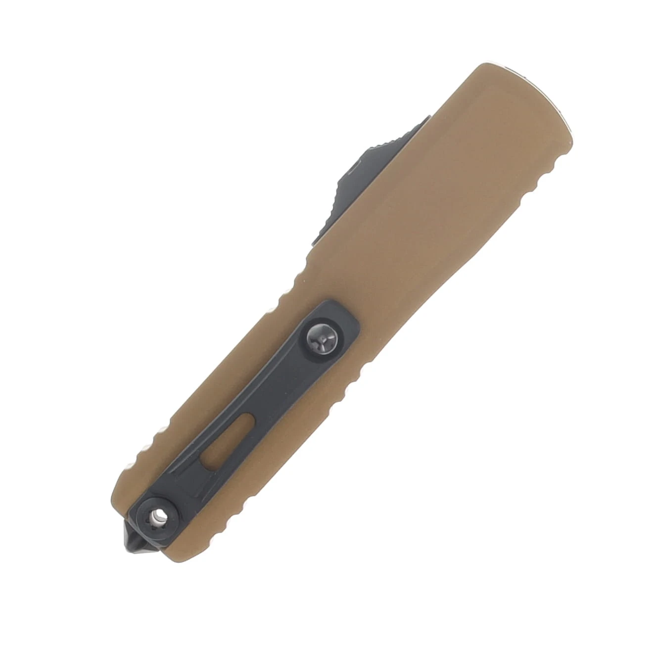 Microtech UTX-70 Gen IV OTF Automatic Knife Black Serrated T/E Tan AUMT11494-3 TA View 3