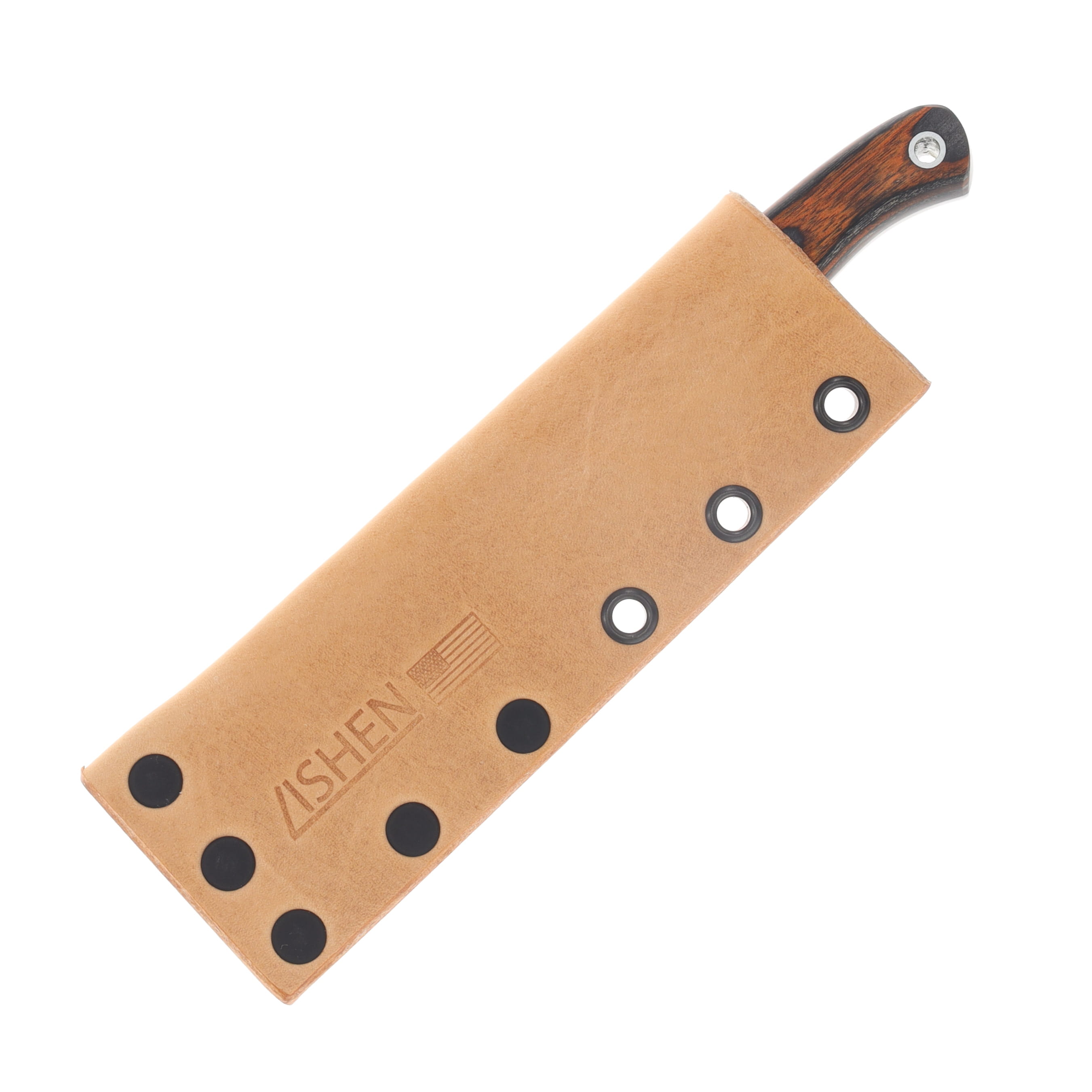 Lishen Knives Little Fowl Fixed Blade Coffee Dymalux Handles Aluminum Pins LKLFCOFDYM View 3